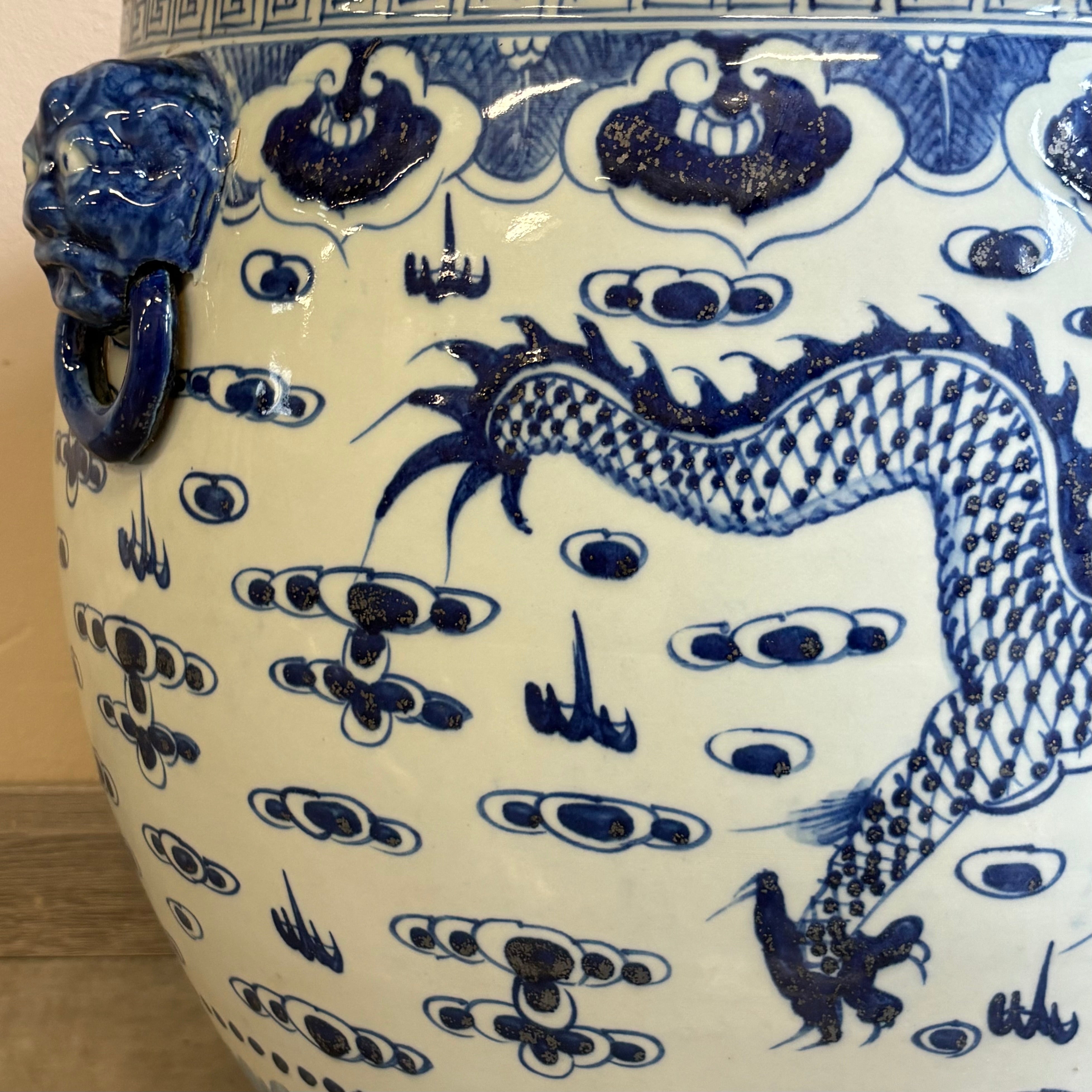 VASO CINESE CACHEPOT IN CERAMICA DECORATA