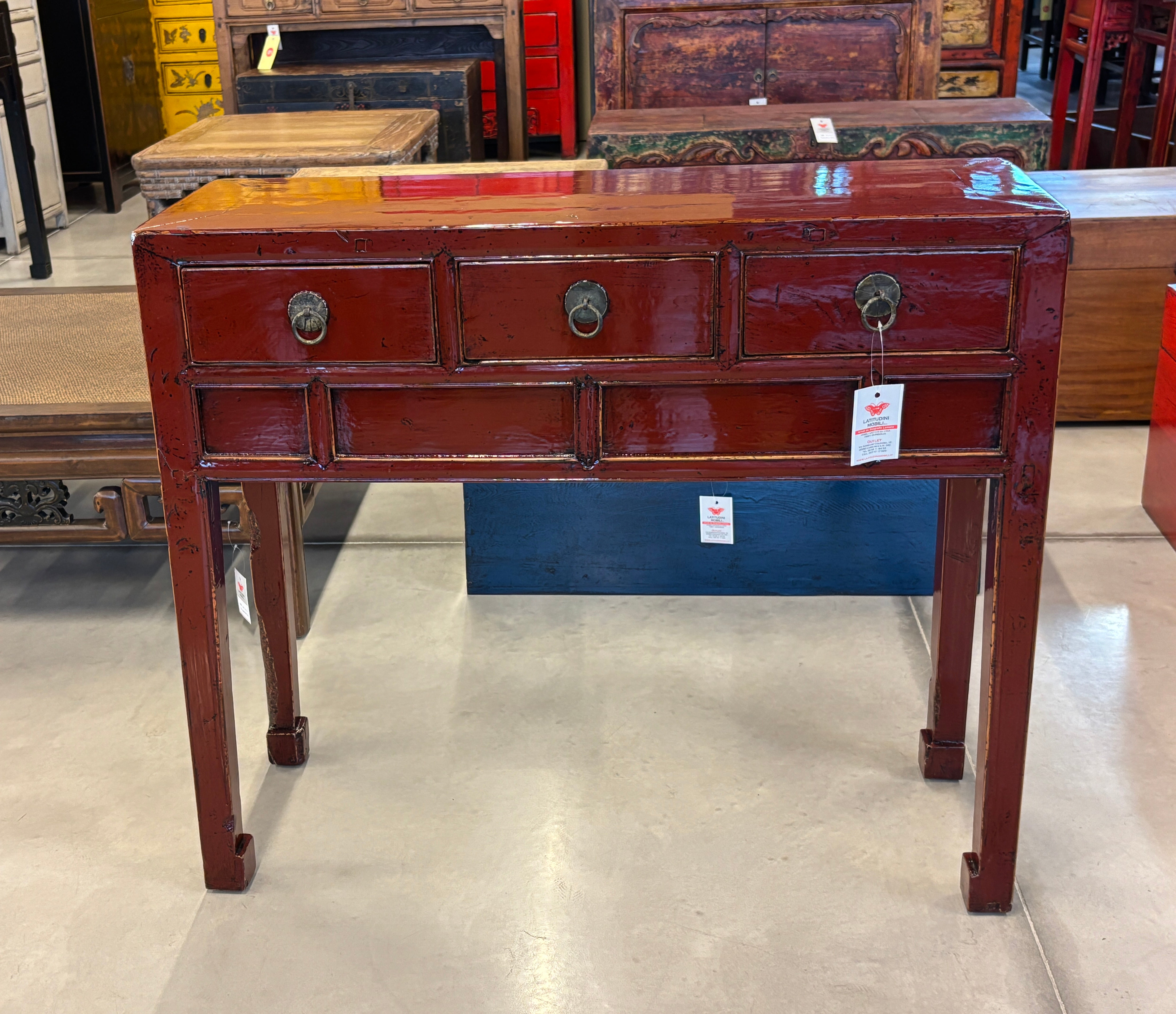 CONSOLLE CINESE LACCA ROSSA