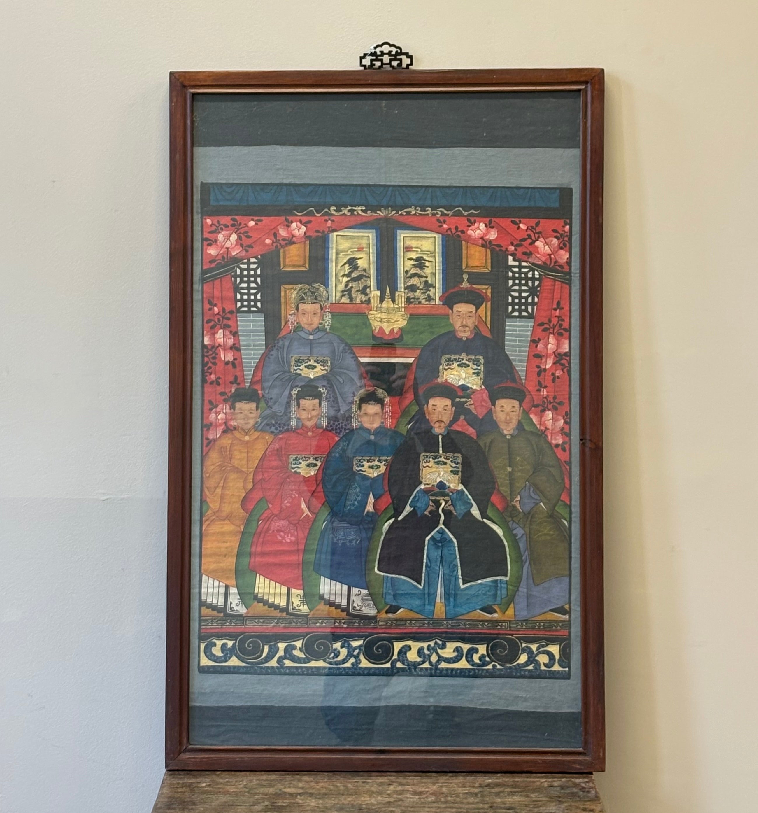 DIPINTO SU TELA "FAMIGLIA IMPERIALE" CINESE