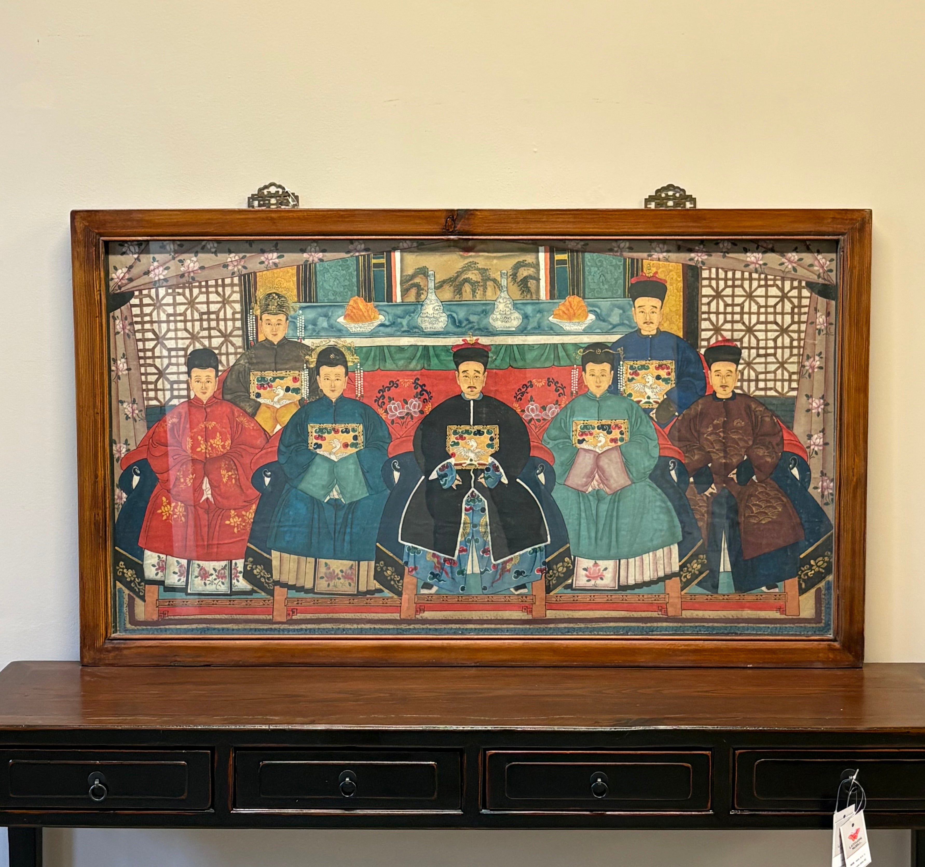 DIPINTO SU TELA "FAMIGLIA IMPERIALE" CINESE