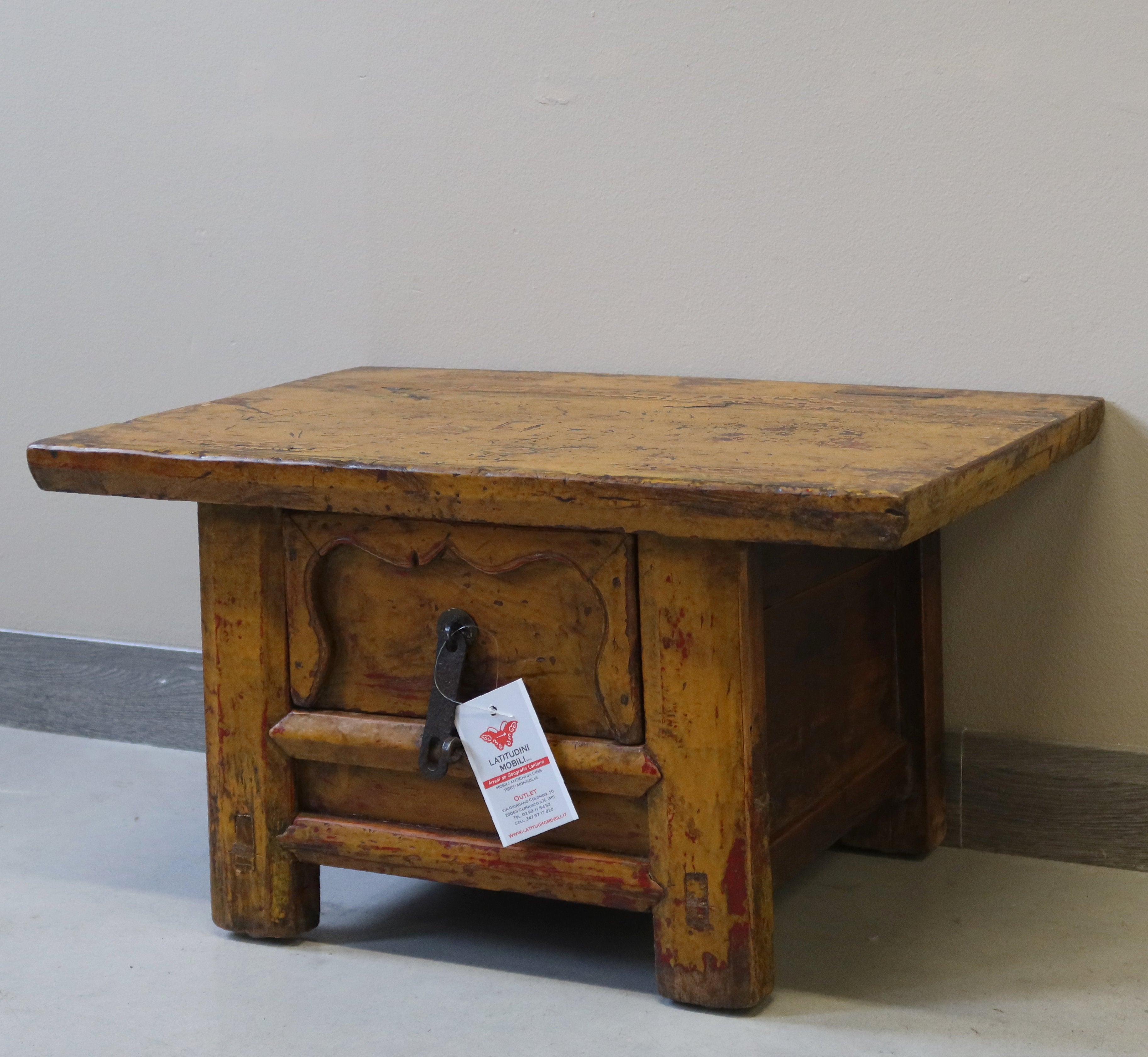 MINI ALTARINO OLMO CINESE LACCA GIALLA