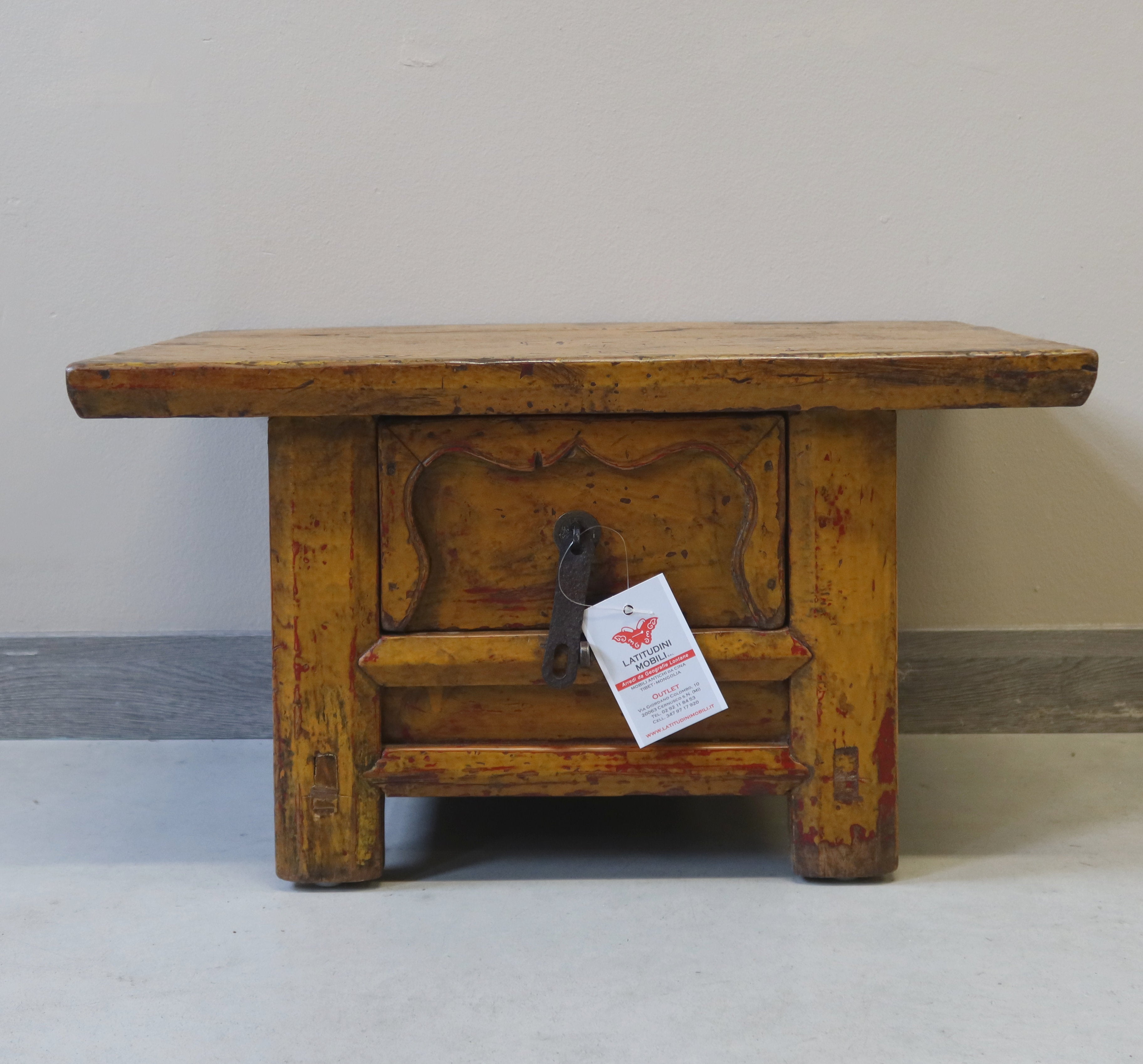 MINI ALTARINO OLMO CINESE LACCA GIALLA