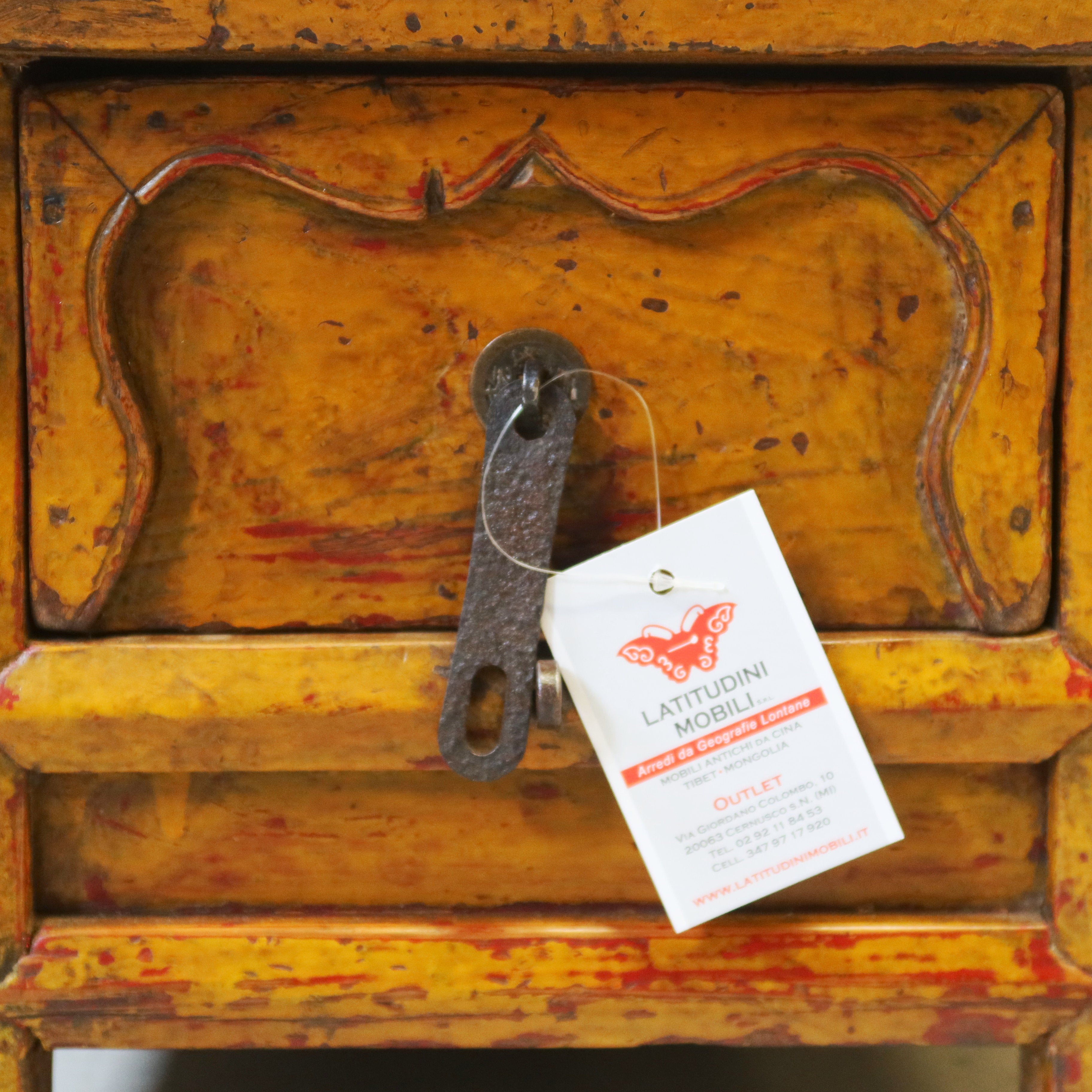 MINI ALTARINO OLMO CINESE LACCA GIALLA