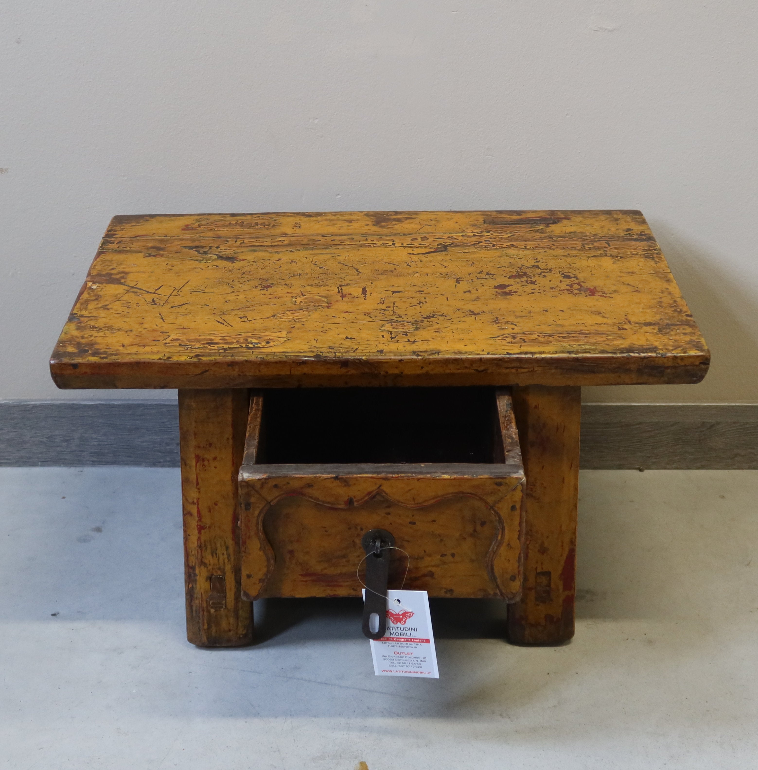 MINI ALTARINO OLMO CINESE LACCA GIALLA