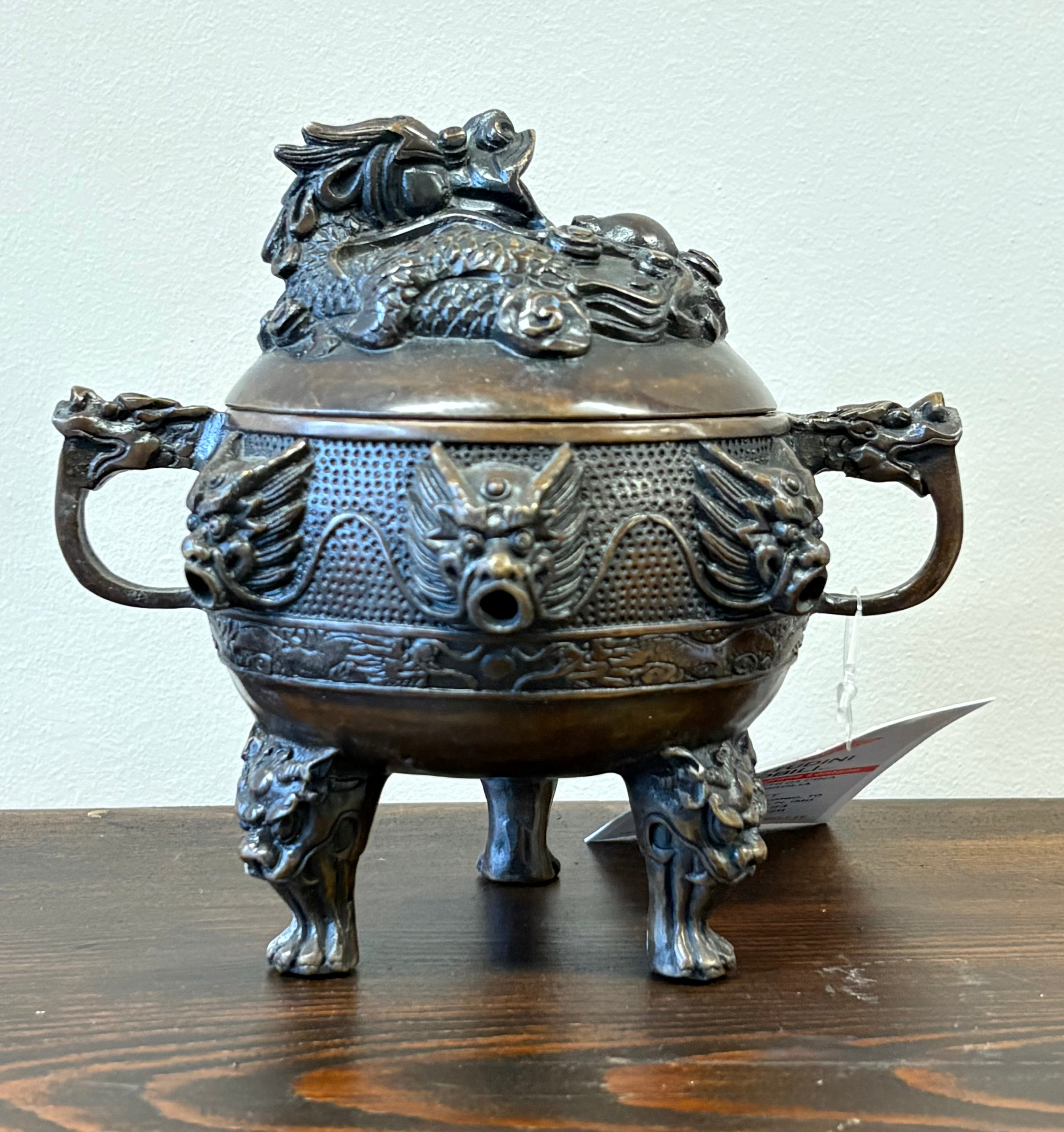 PORTAINCENSO CINESE IN OTTONE