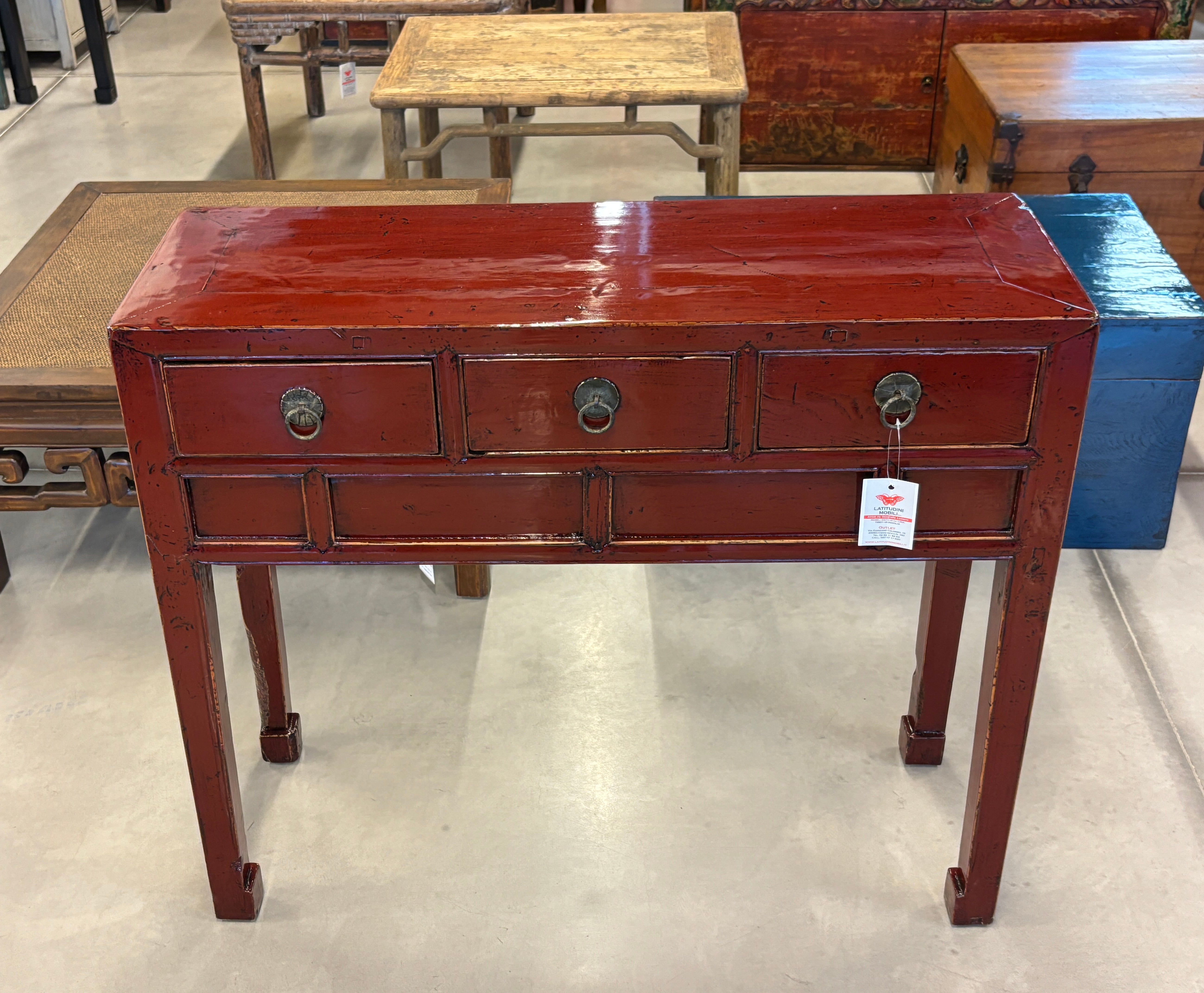 CONSOLLE CINESE LACCA ROSSA