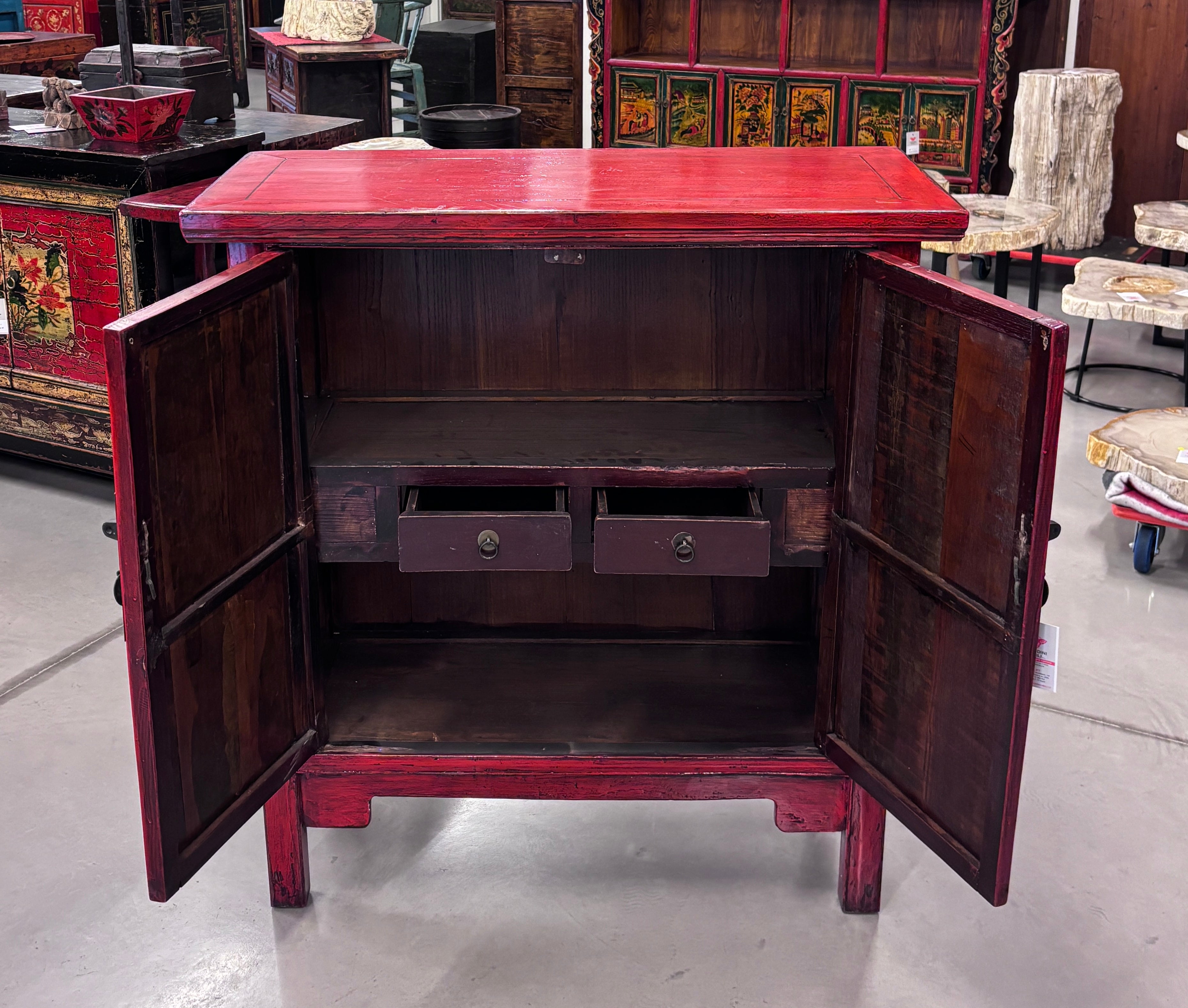 CREDENZA ALTA LACCA ROSSA