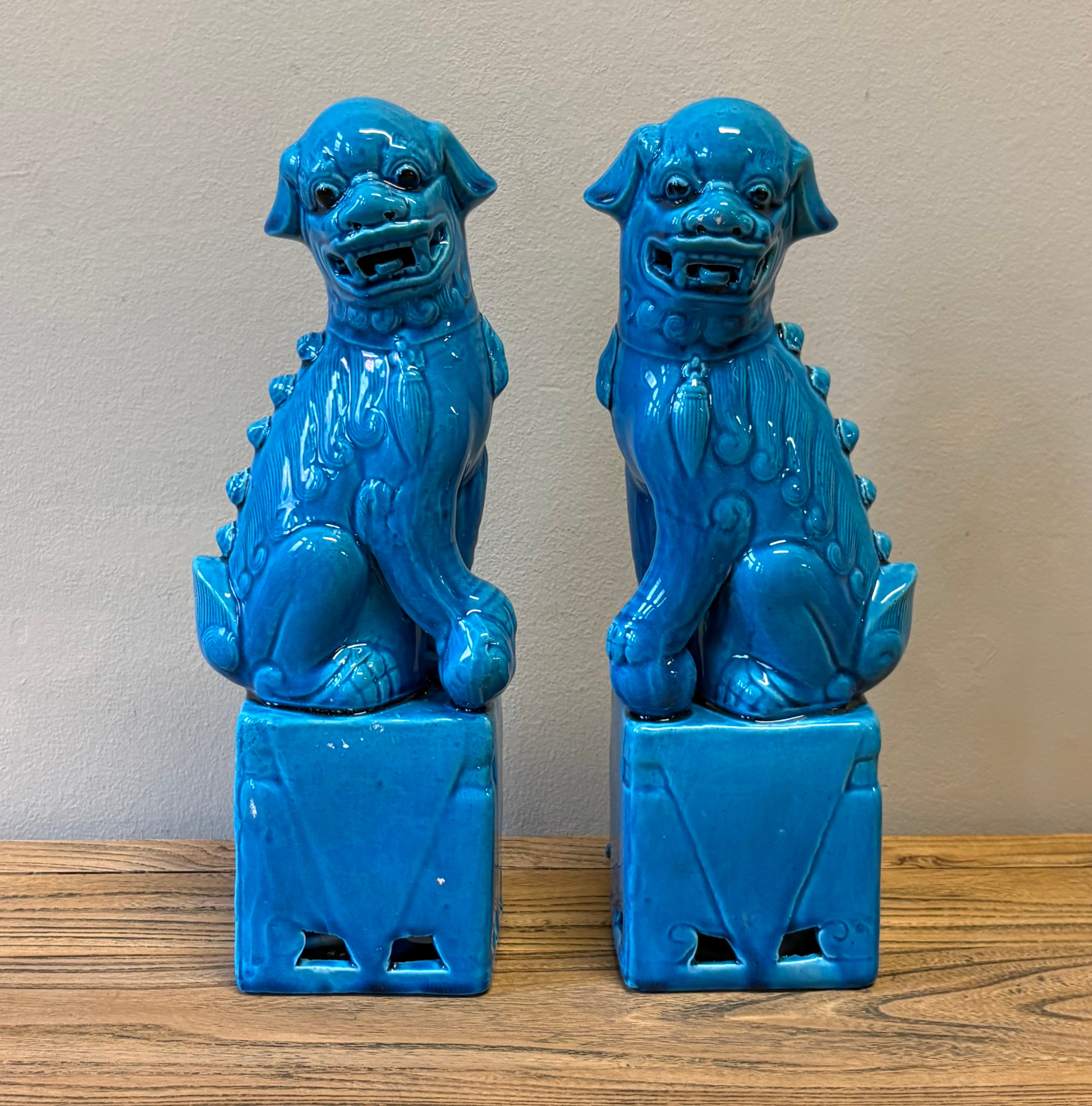 COPPIA LEONCANI IN CERAMICA
