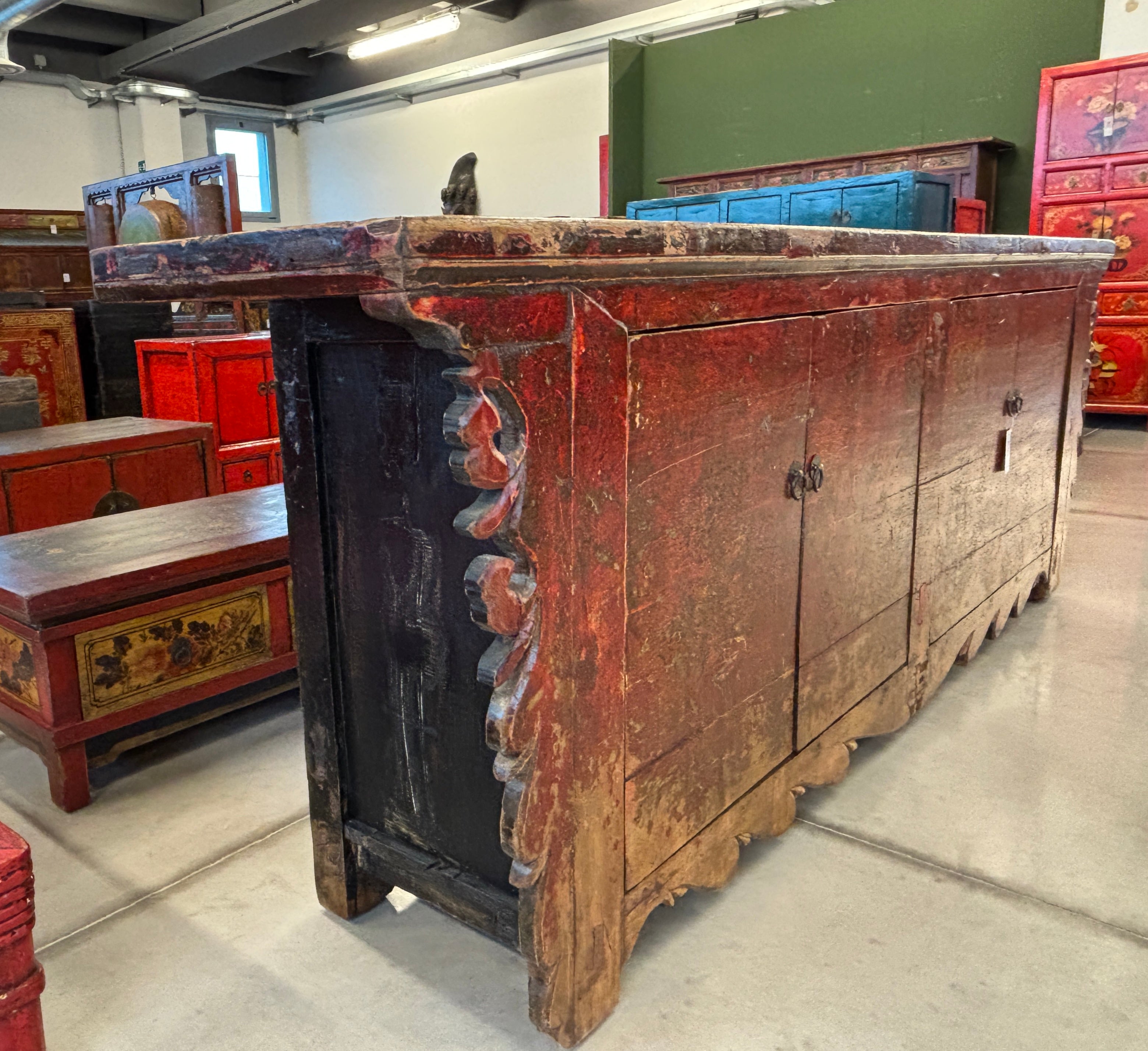 GRANDE CREDENZA ALTARE CINESE DEL GANZU