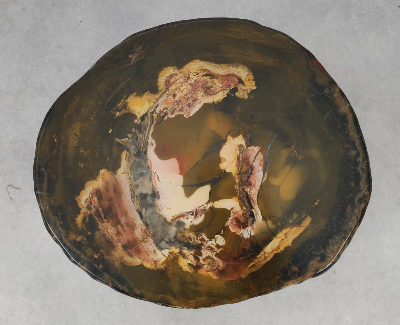 Lastra per tavolino in legno pietrificato - 53357