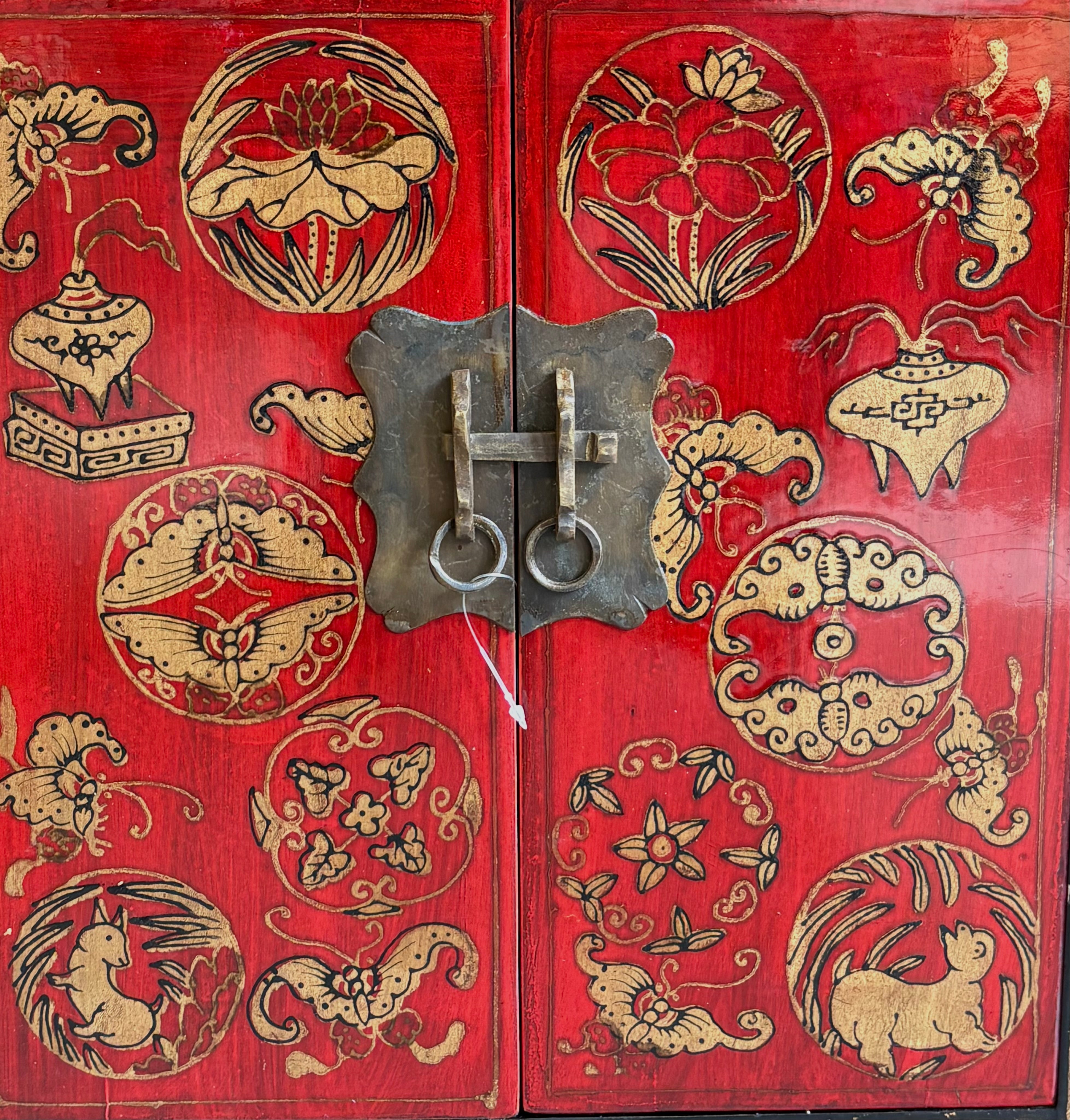 COMODINO SHANXI LACCA DECORATA