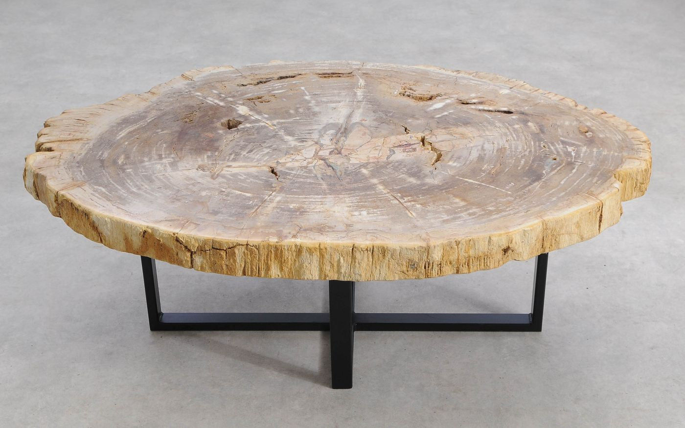 Lastra per tavolino in legno pietrificato - 56149