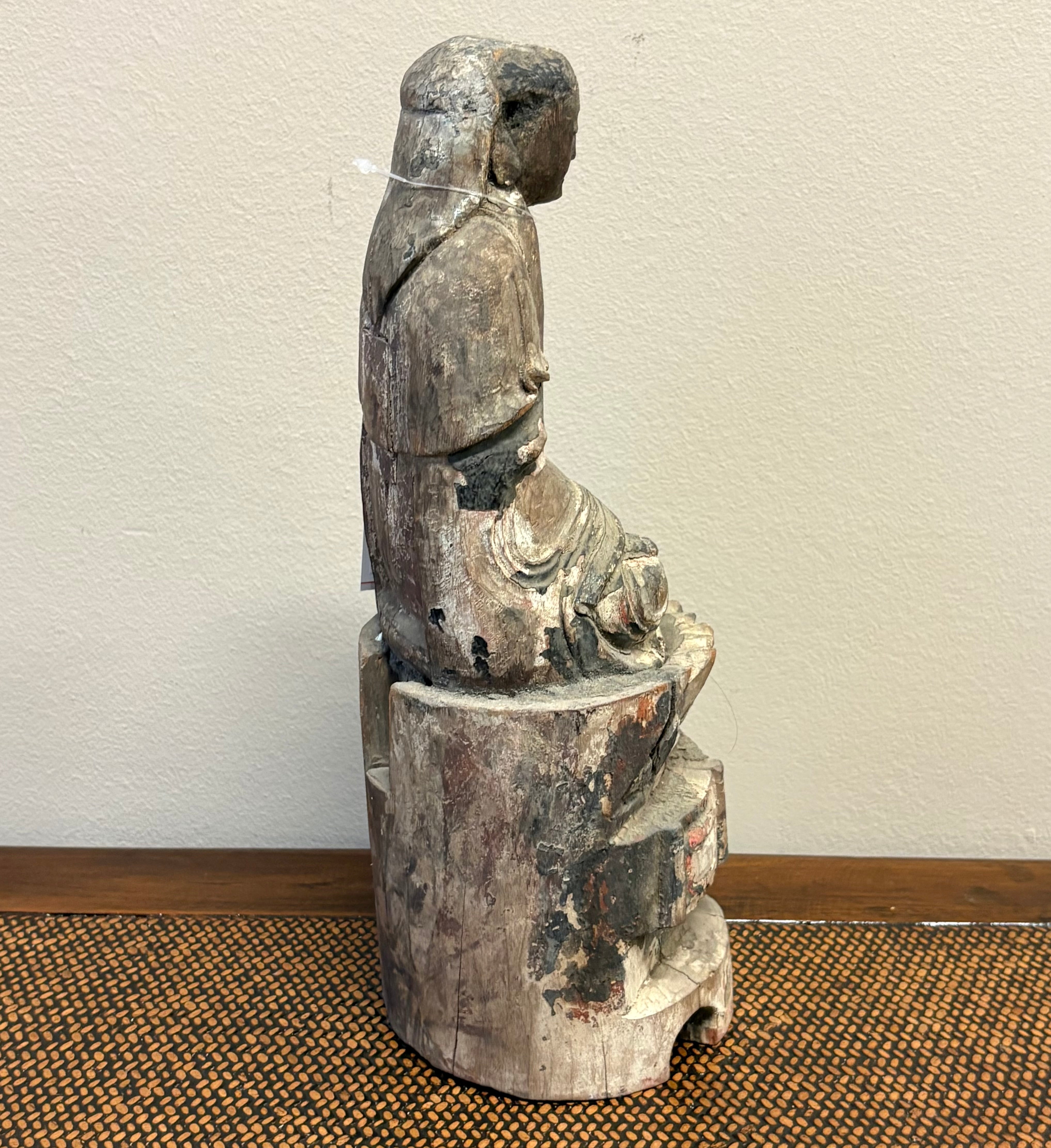 STATUA LIGNEA CINESE - LUOHAN