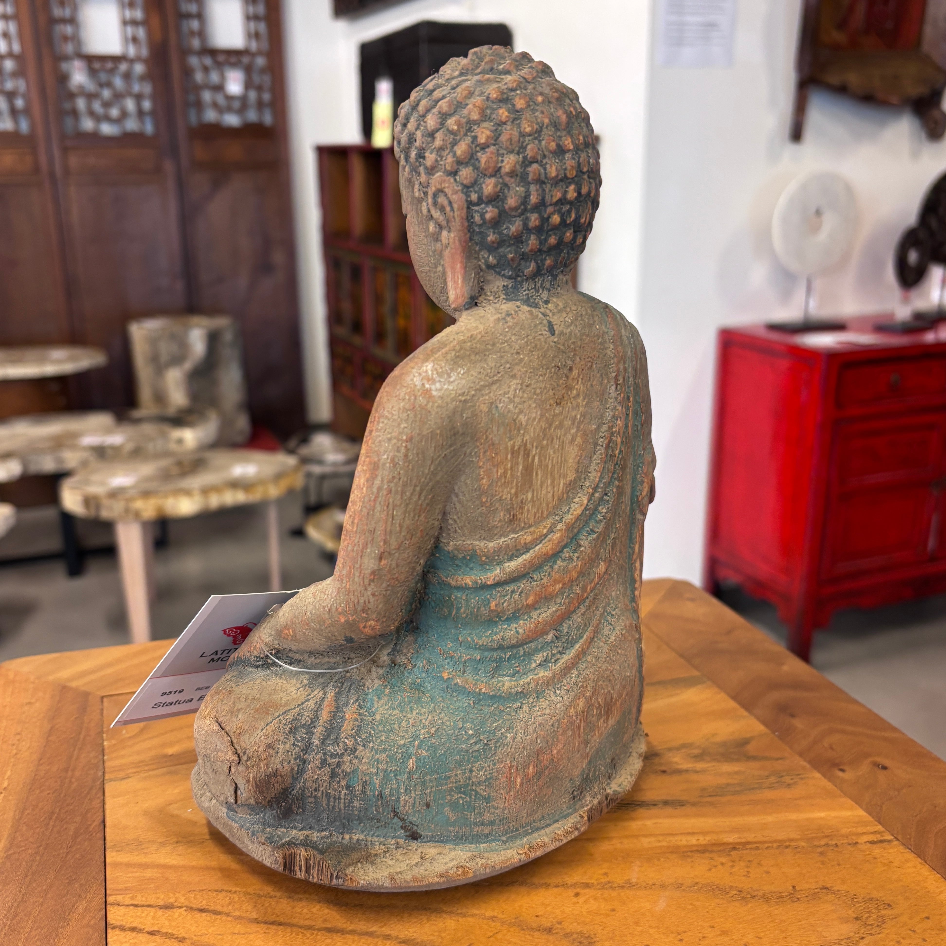 STATUETTA LIGNEA BUDDHISTA