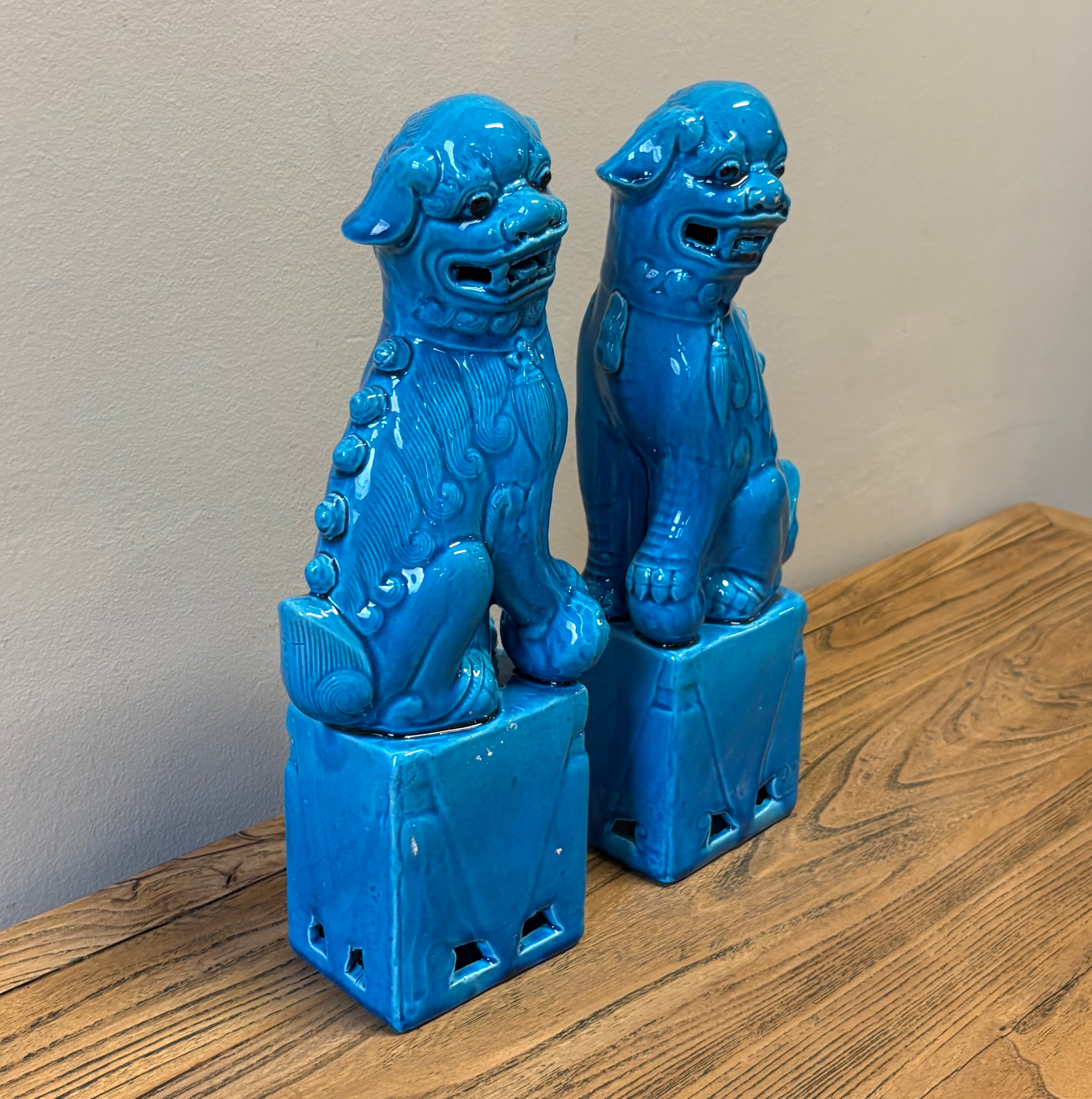 COPPIA LEONCANI IN CERAMICA