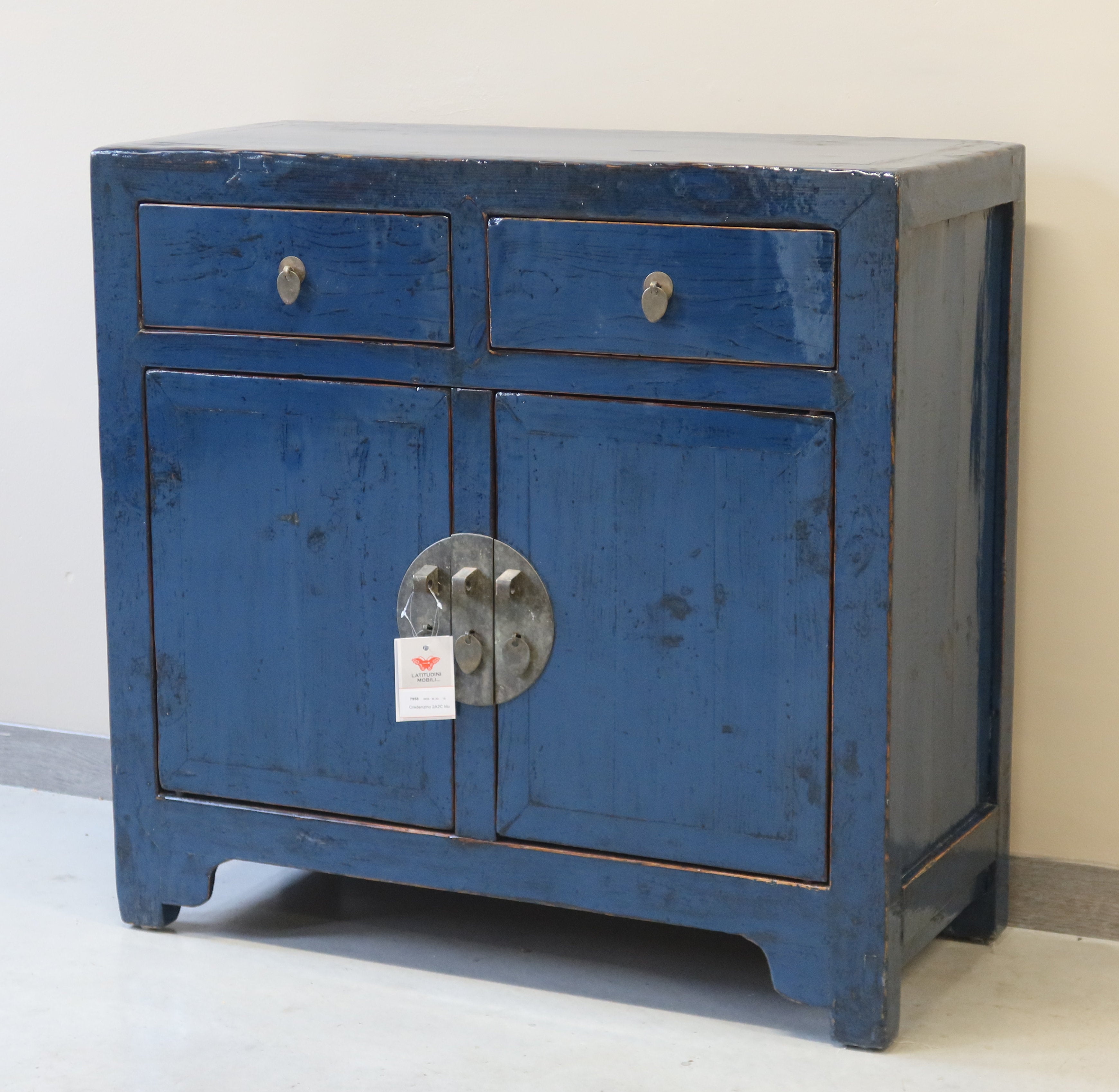 CREDENZINO LACCA BLU 2C2A