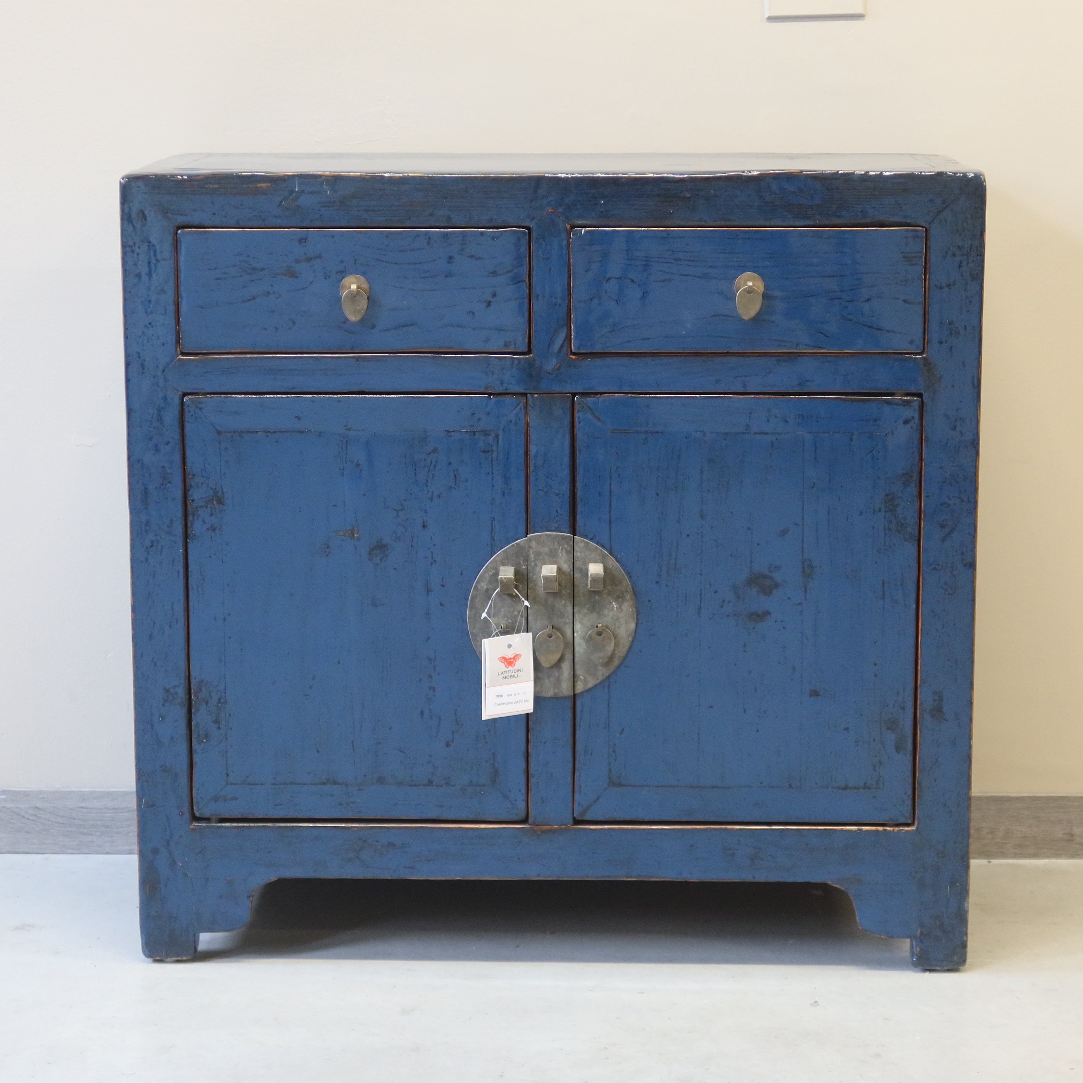 CREDENZINO LACCA BLU 2C2A