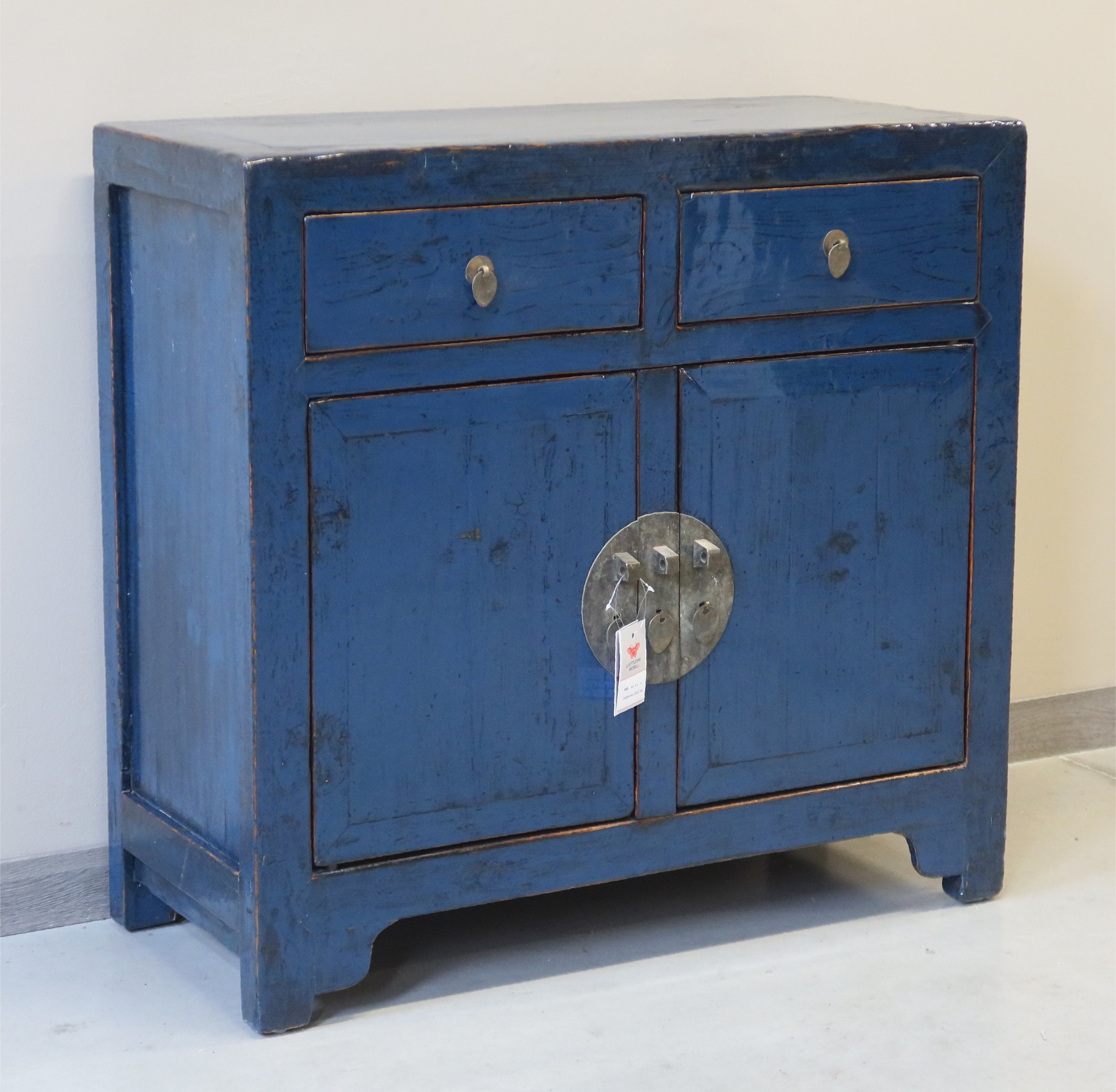 CREDENZINO LACCA BLU 2C2A