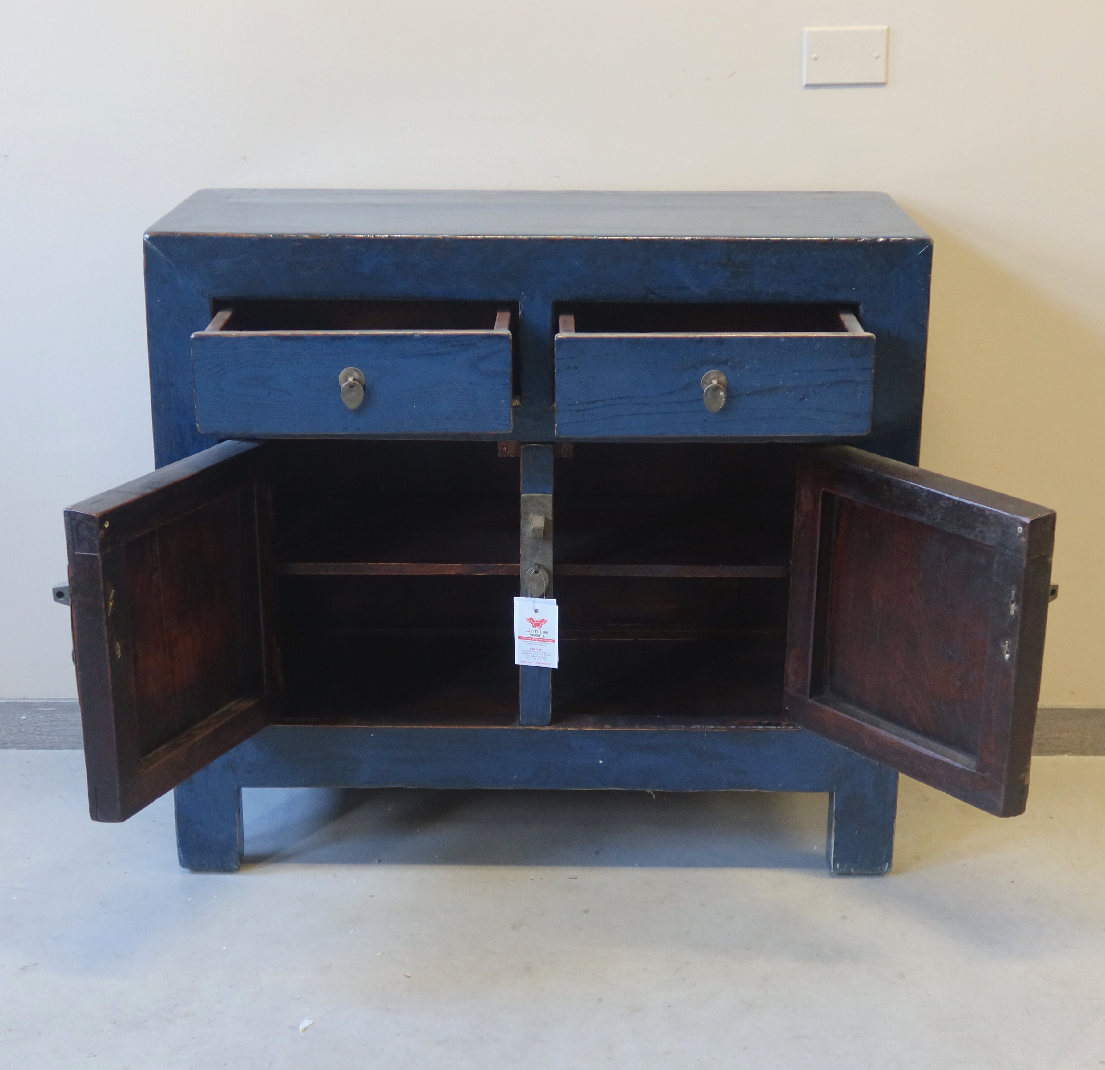 CREDENZINO LACCA BLU 2C2A