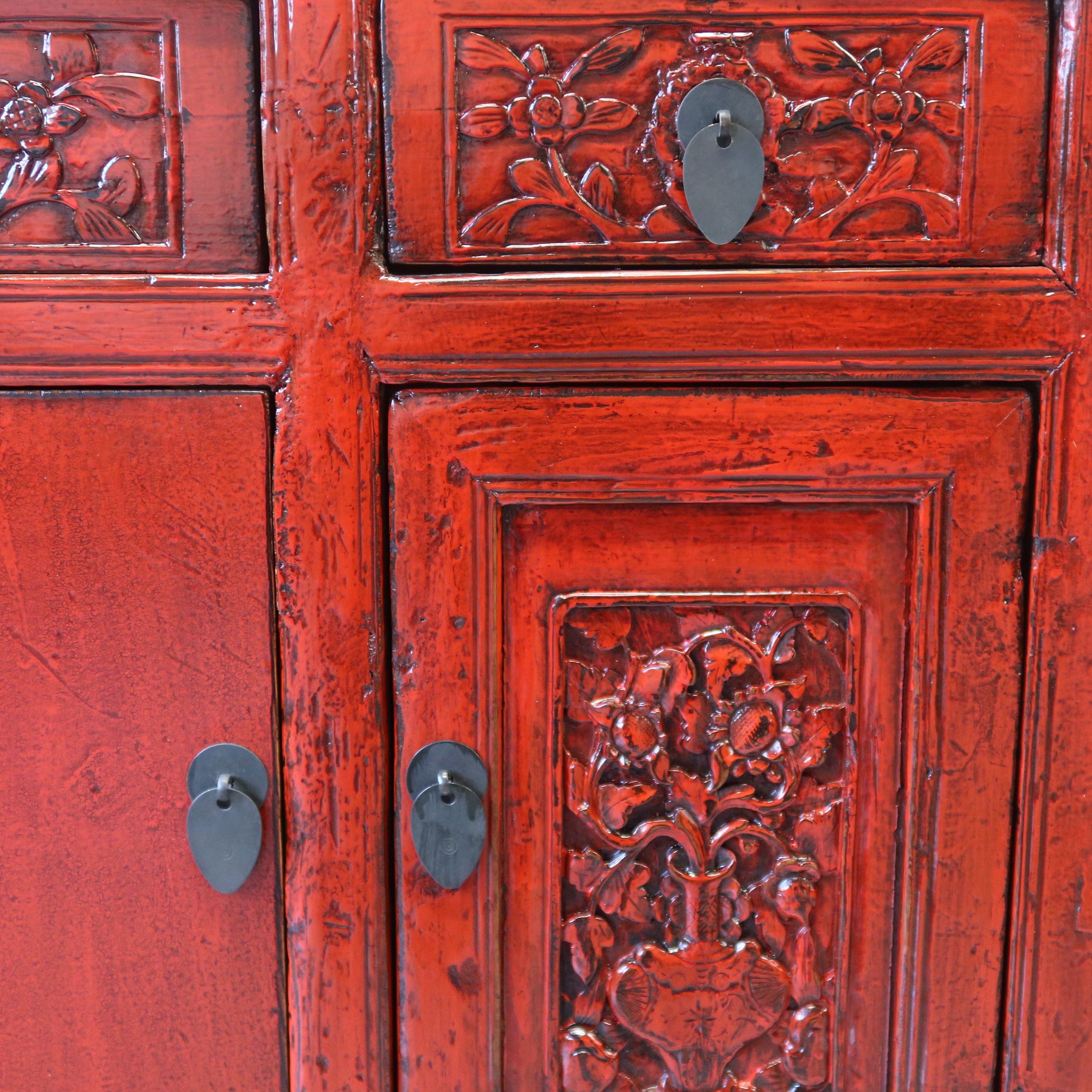CREDENZA CINESE LACCA ROSSA