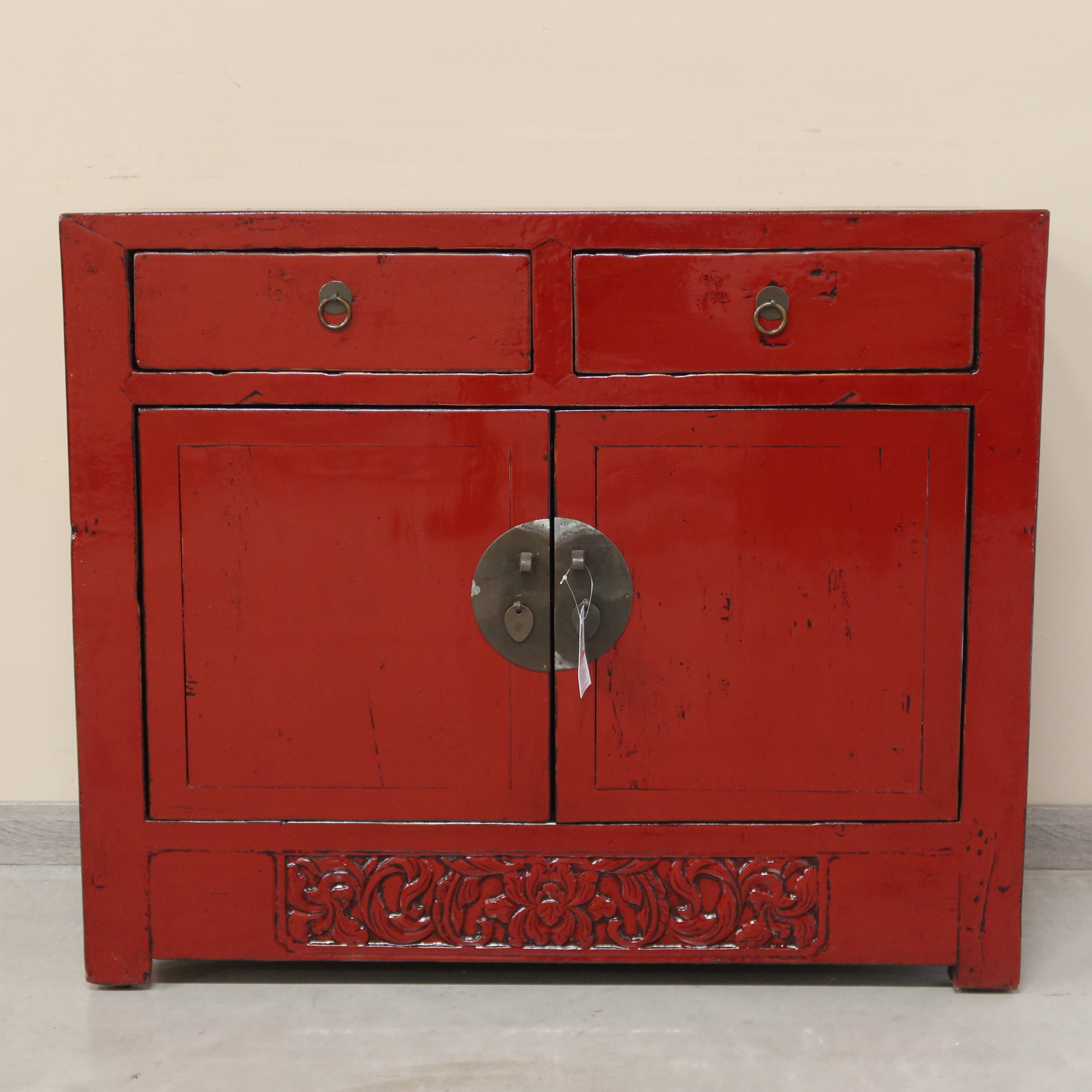 CREDENZA CINESE LACCA BORDEAUX