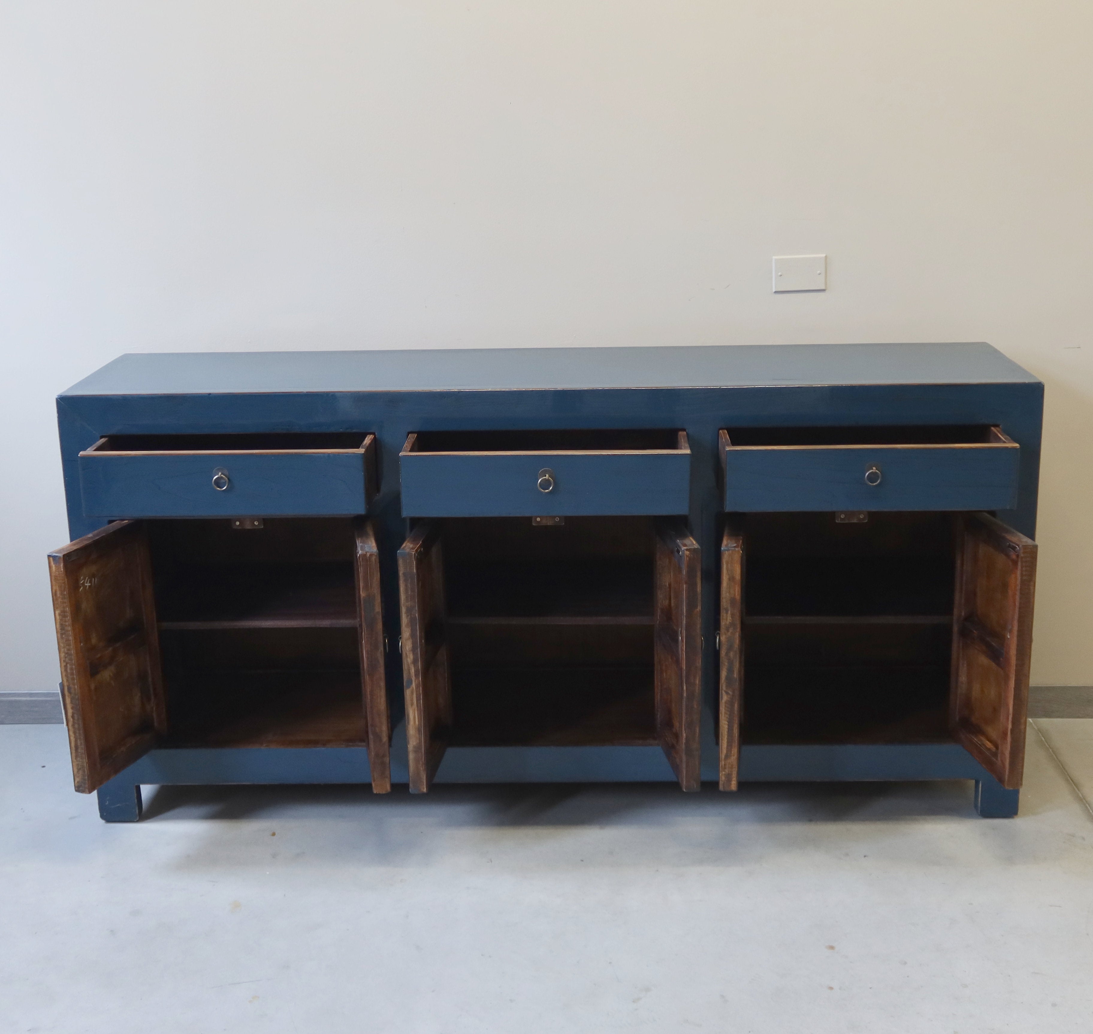 CREDENZA CINESE LACCA BLU