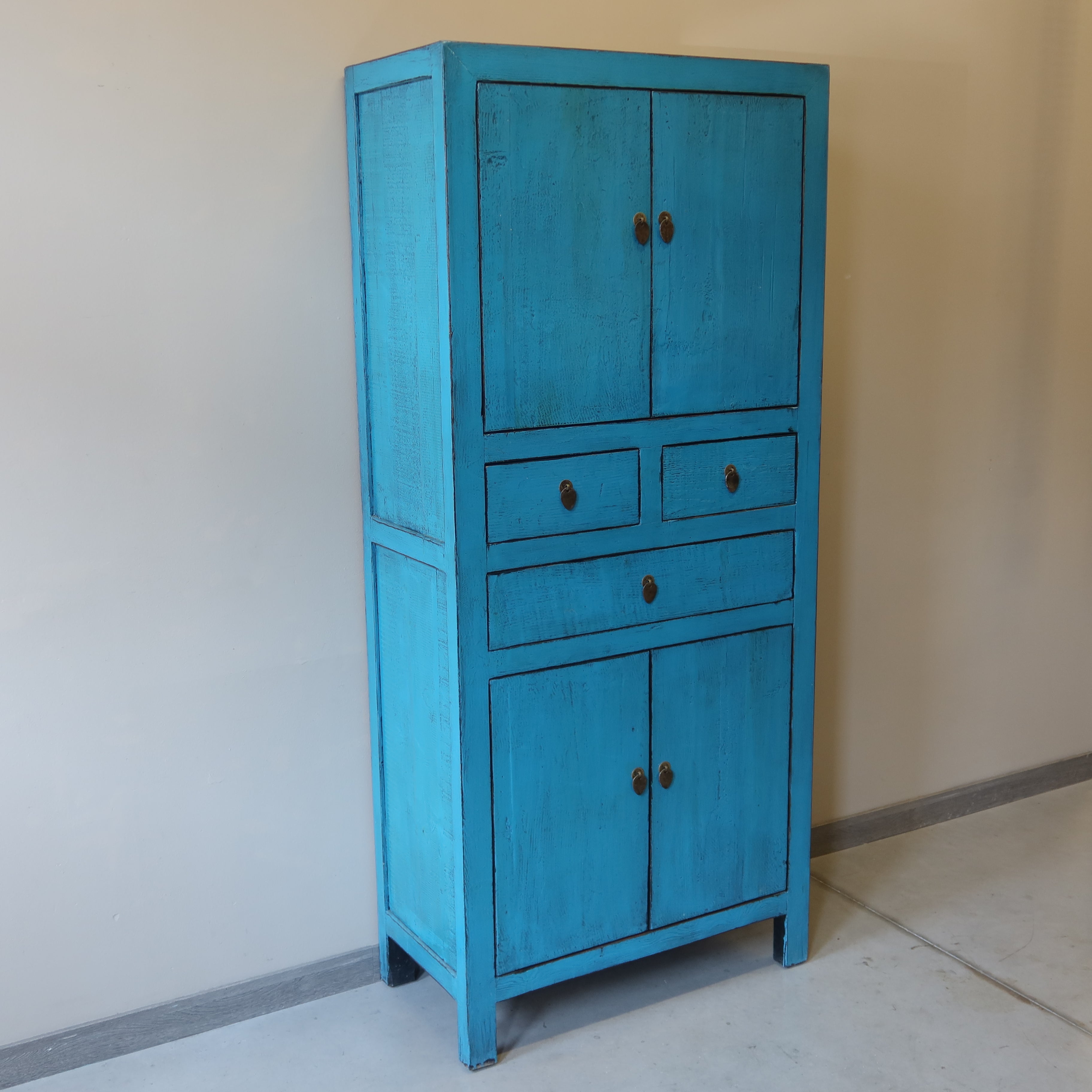 ARMADIETTO STRETTO LACCA AZZURRA