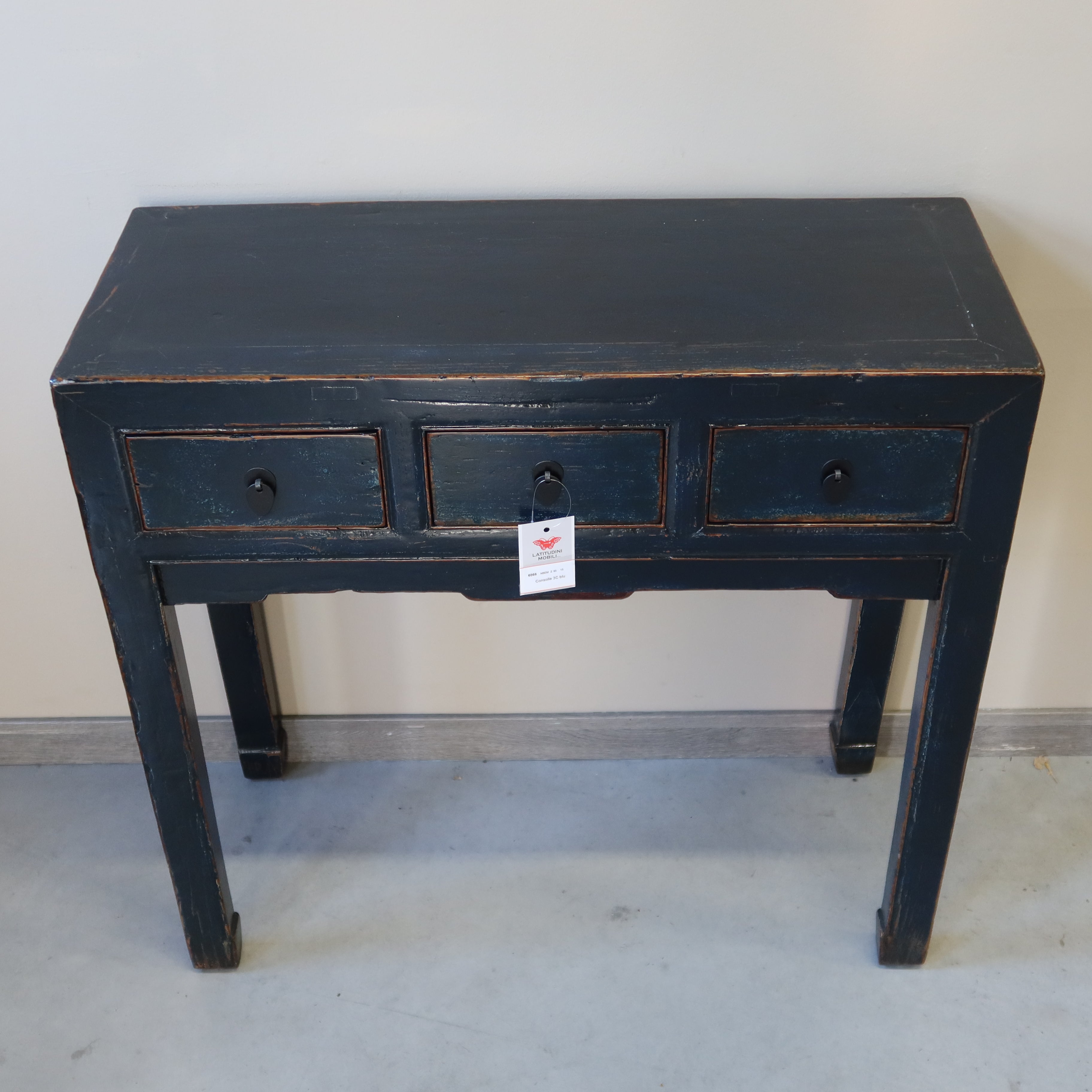 CONSOLLE CINESE LACCA BLU 3C