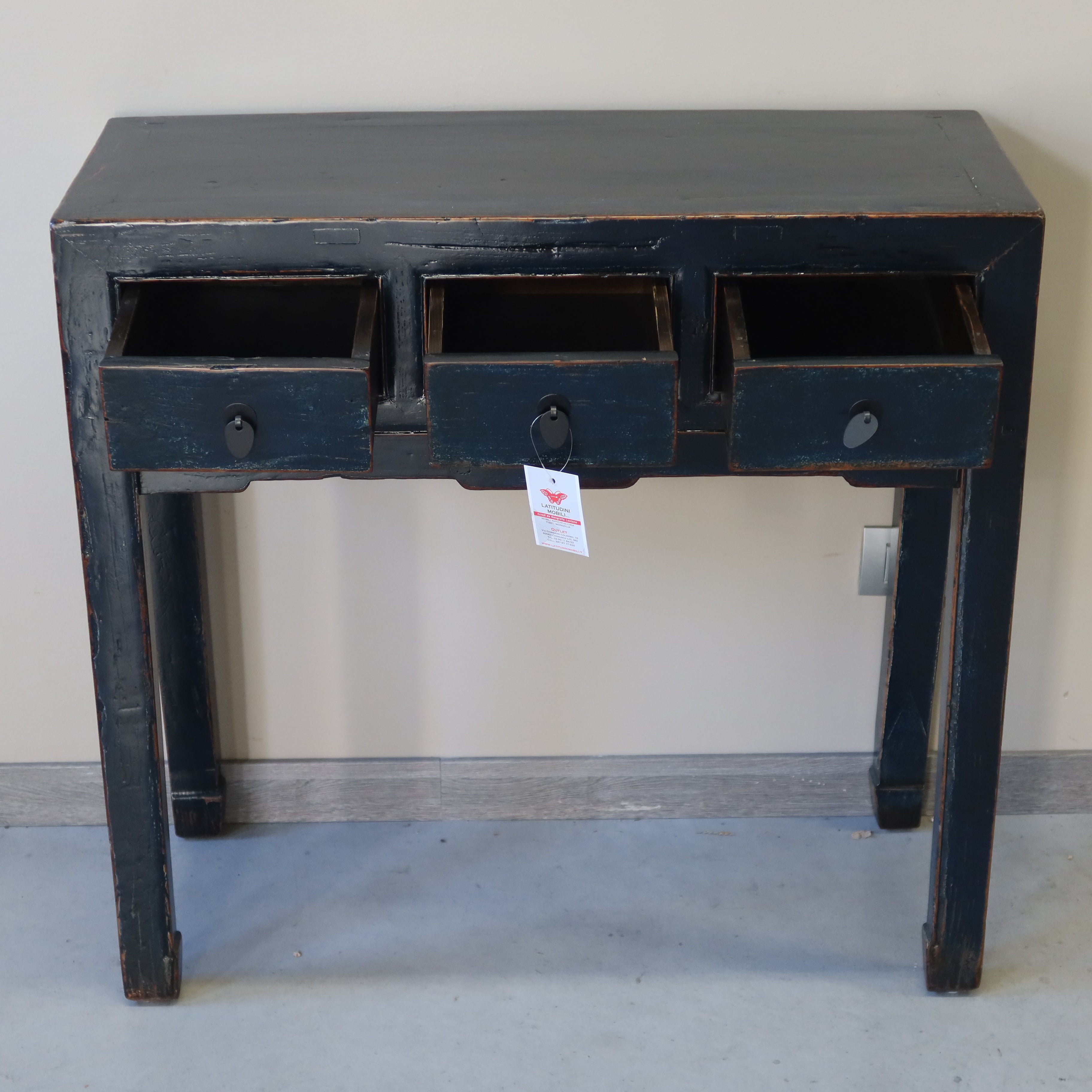 CONSOLLE CINESE LACCA BLU 3C