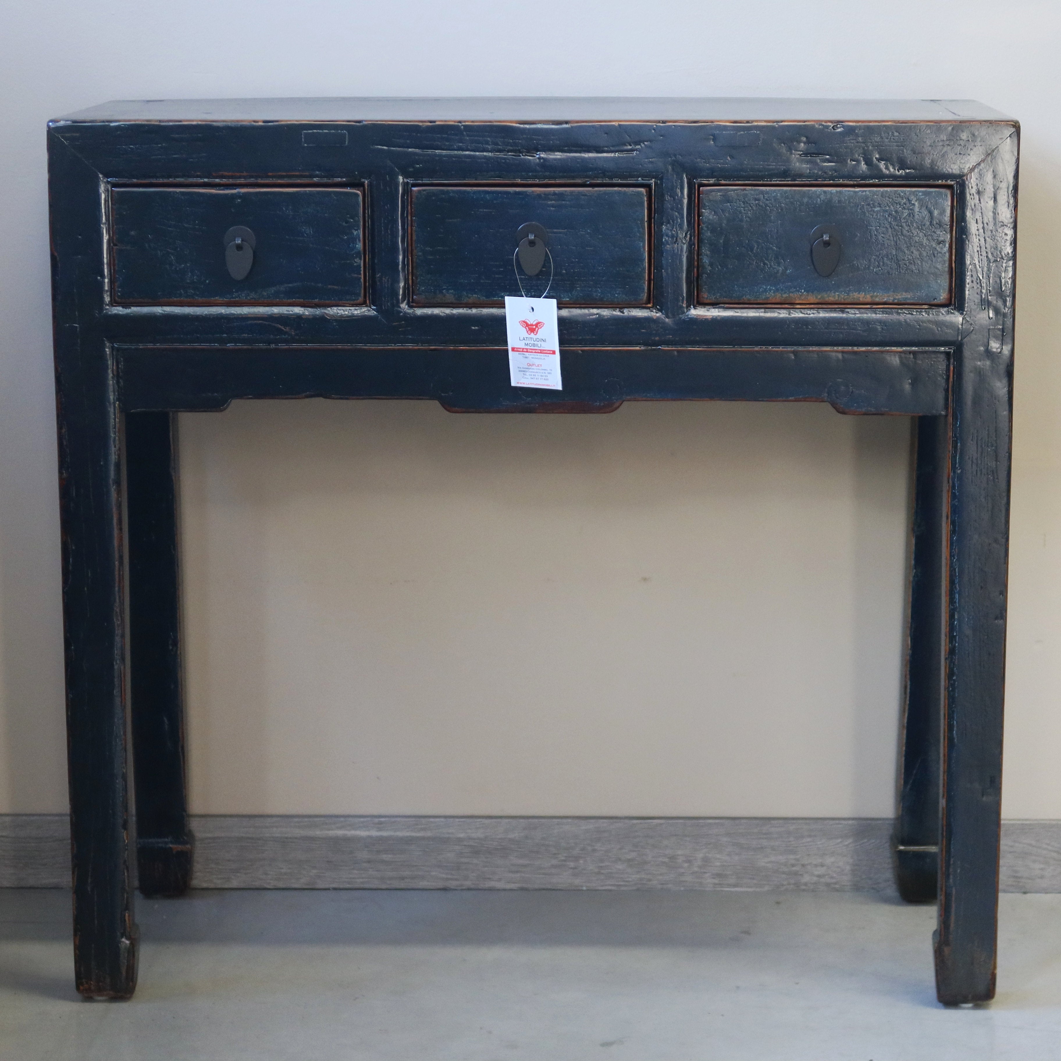 CONSOLLE CINESE LACCA BLU 3C