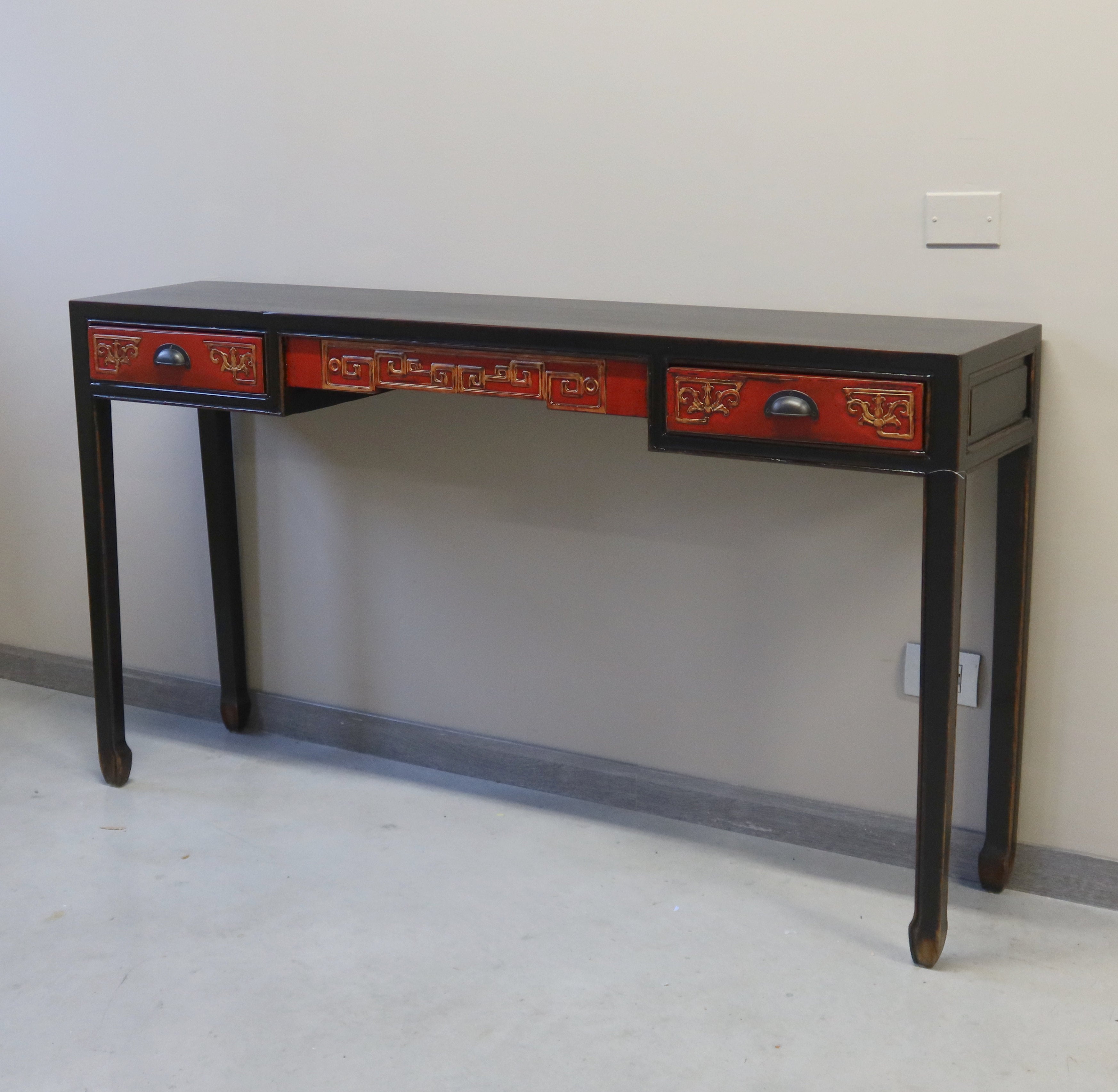 STRETTA CONSOLLE 2 CASSETTI E INTAGLI