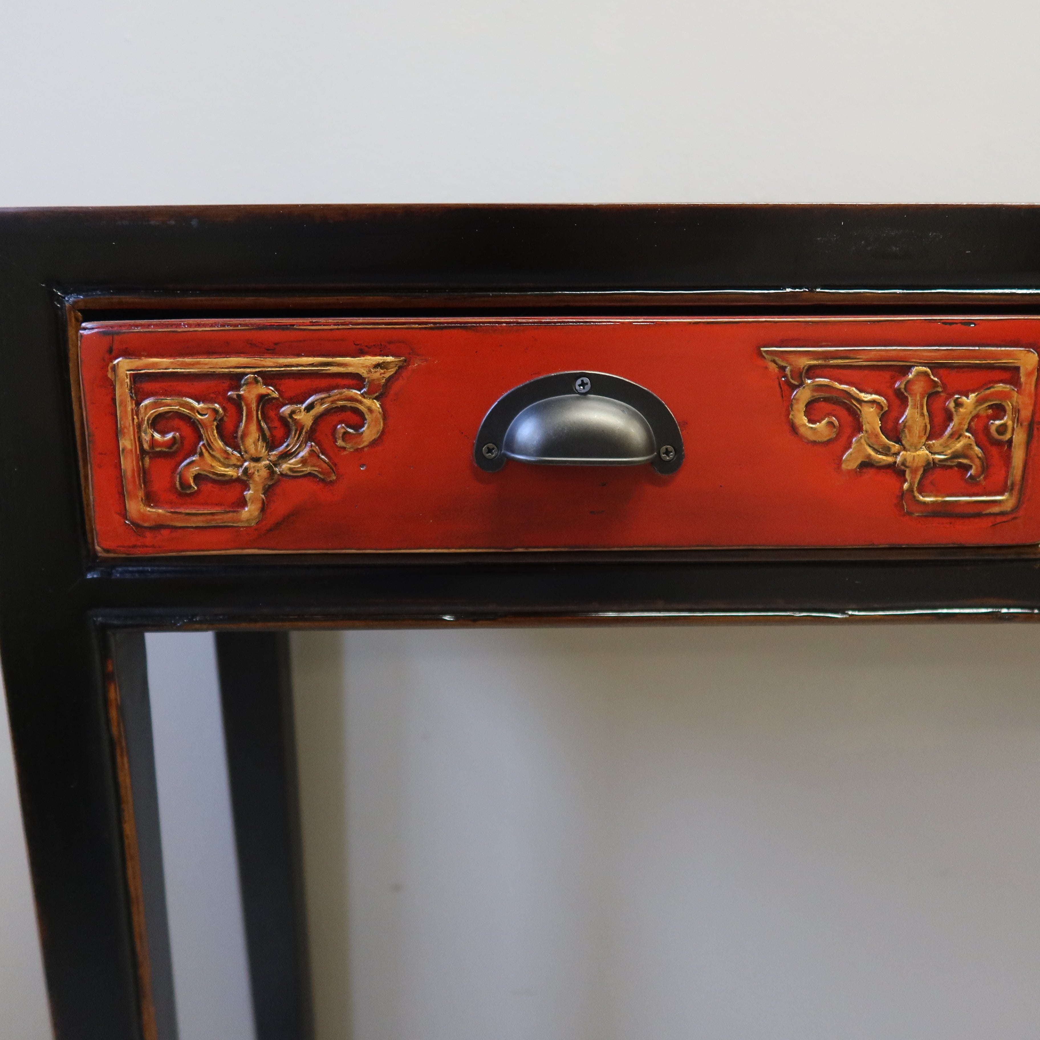 STRETTA CONSOLLE 2 CASSETTI E INTAGLI