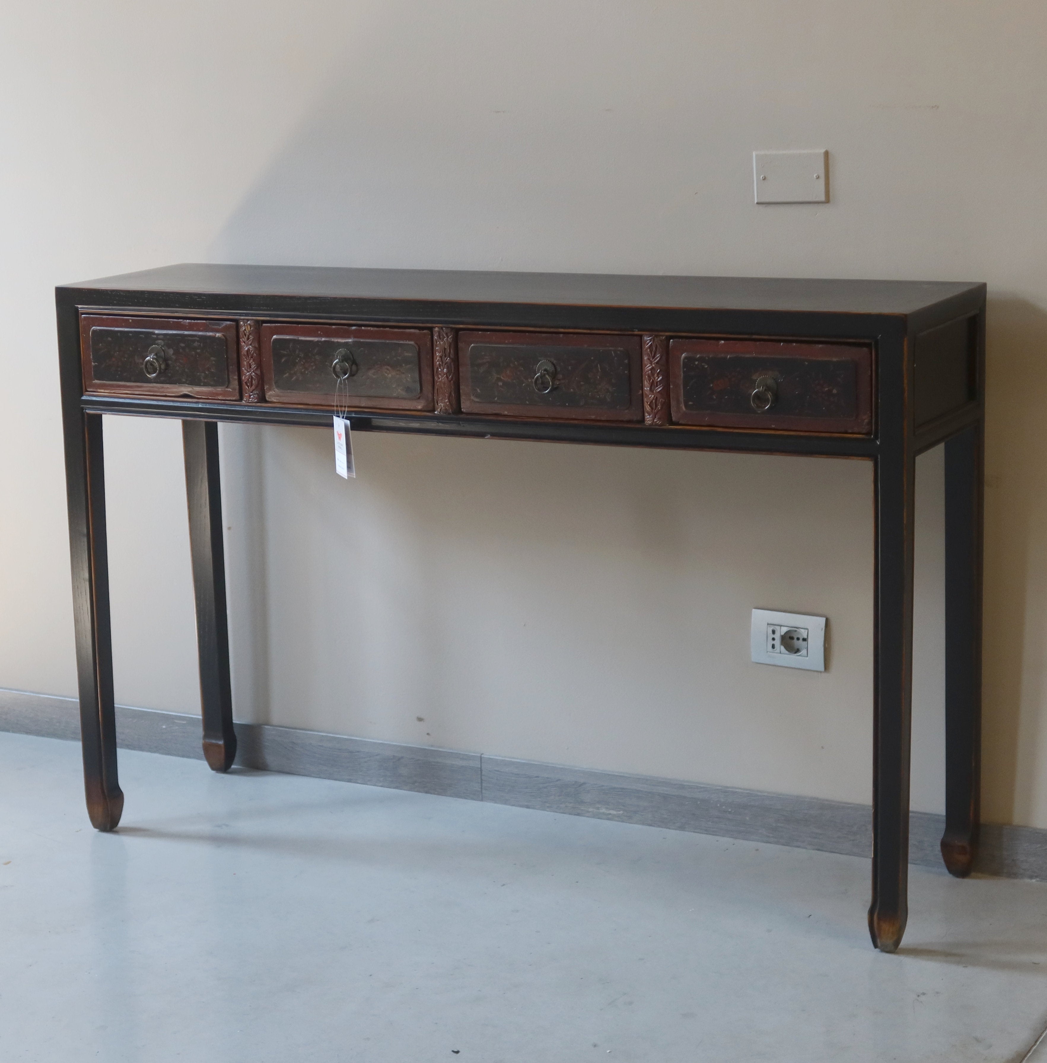 CONSOLLE CINESE 4 CASSETTI DECORATI
