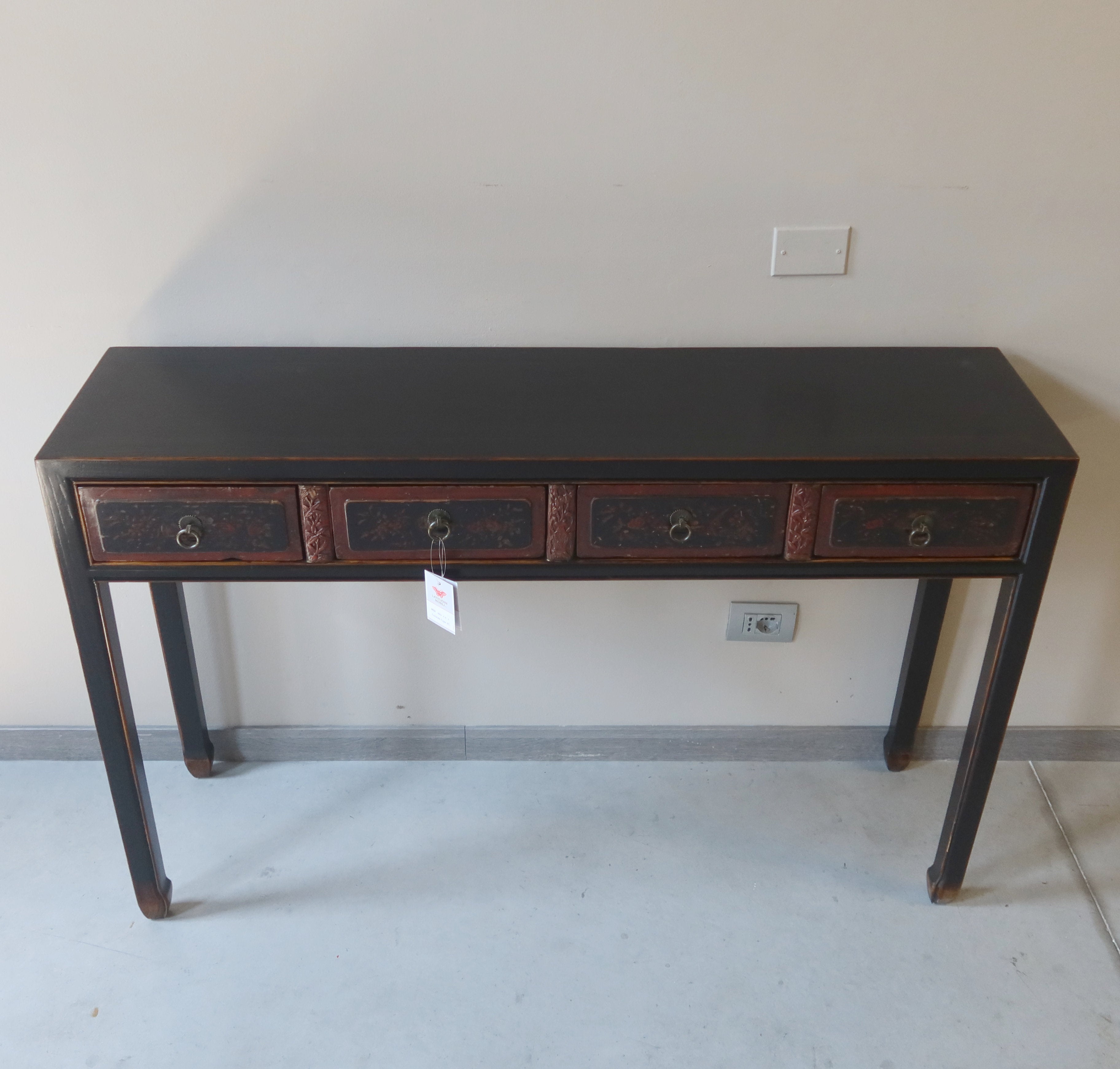 CONSOLLE CINESE 4 CASSETTI DECORATI