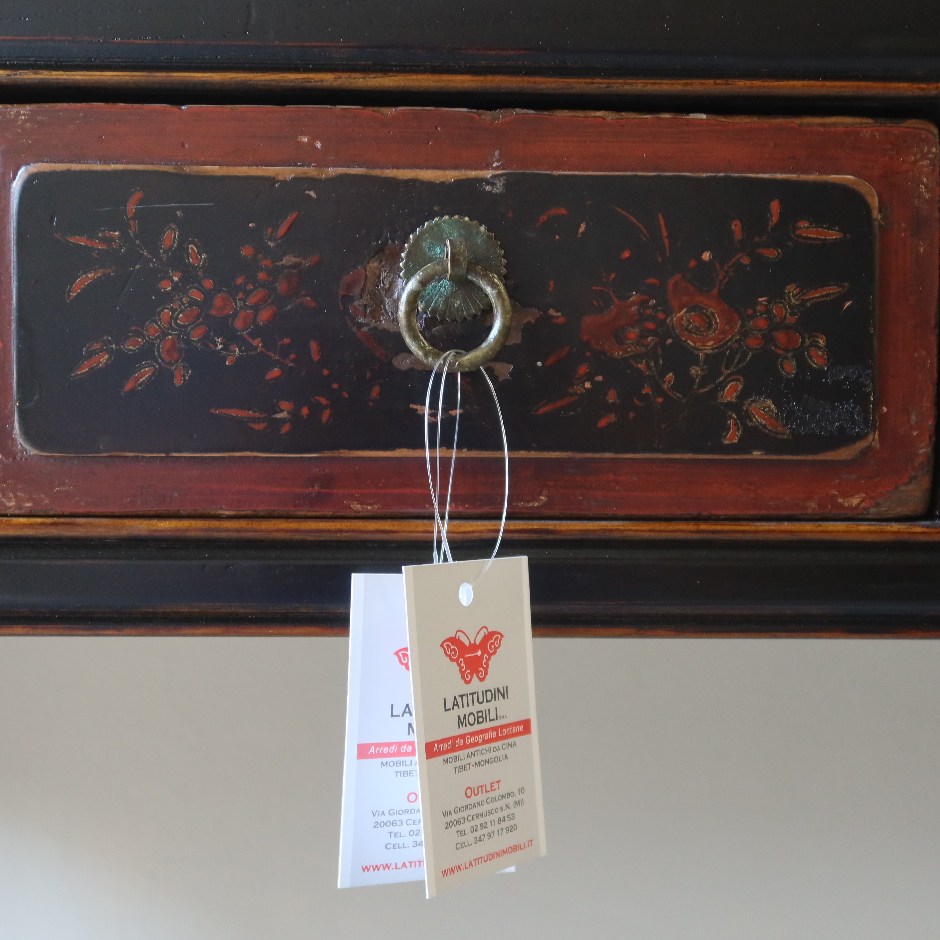CONSOLLE CINESE 4 CASSETTI DECORATI