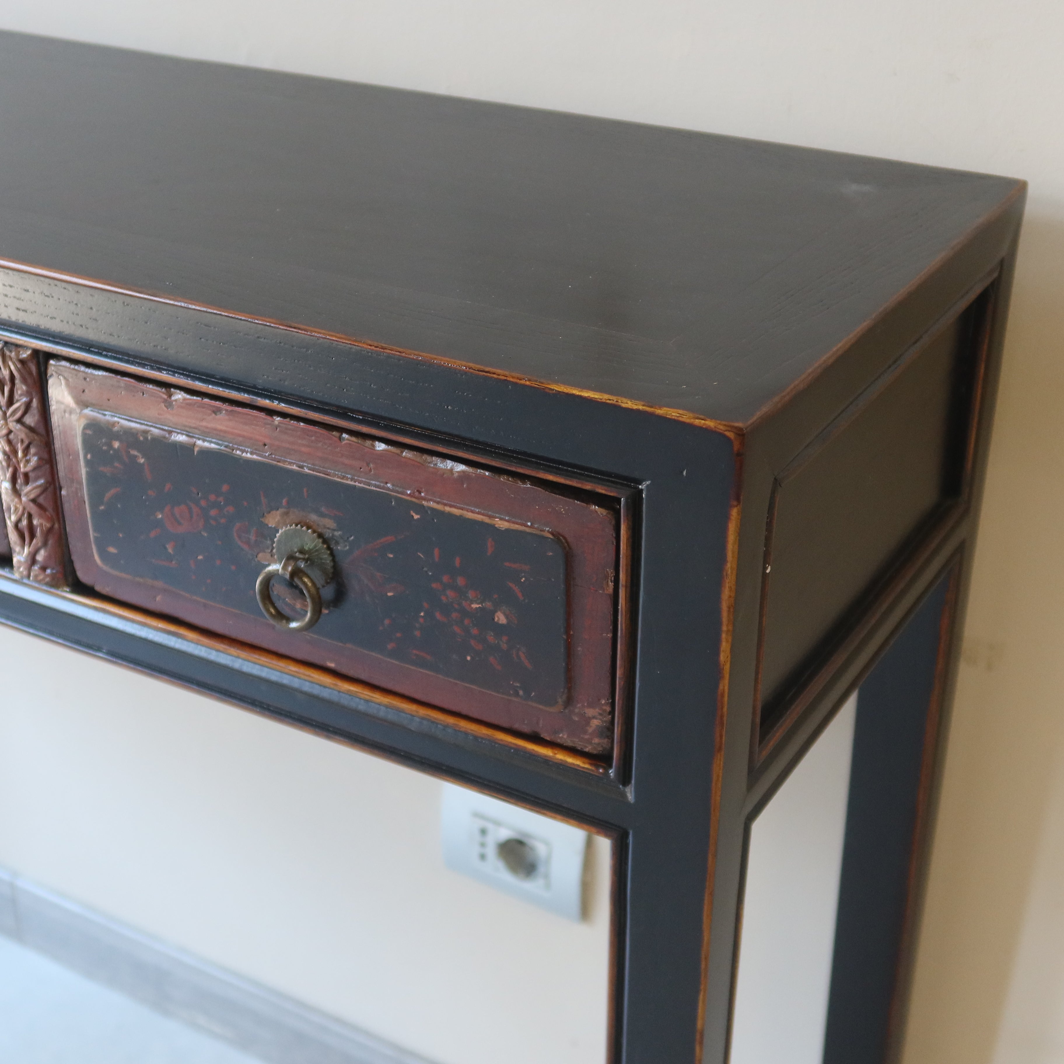 CONSOLLE CINESE 4 CASSETTI DECORATI