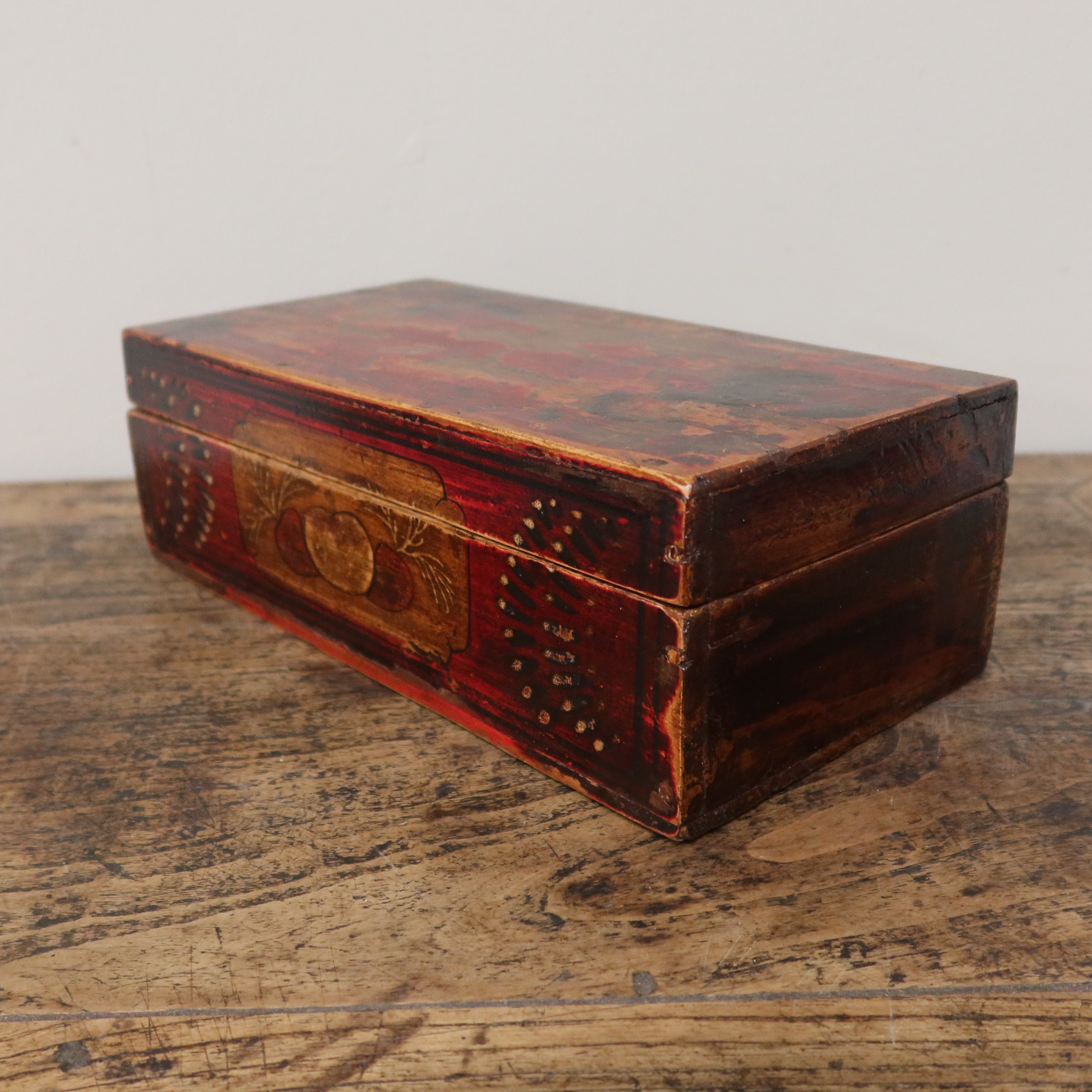 SCATOLA DECORATA DELLA MONGOLIA