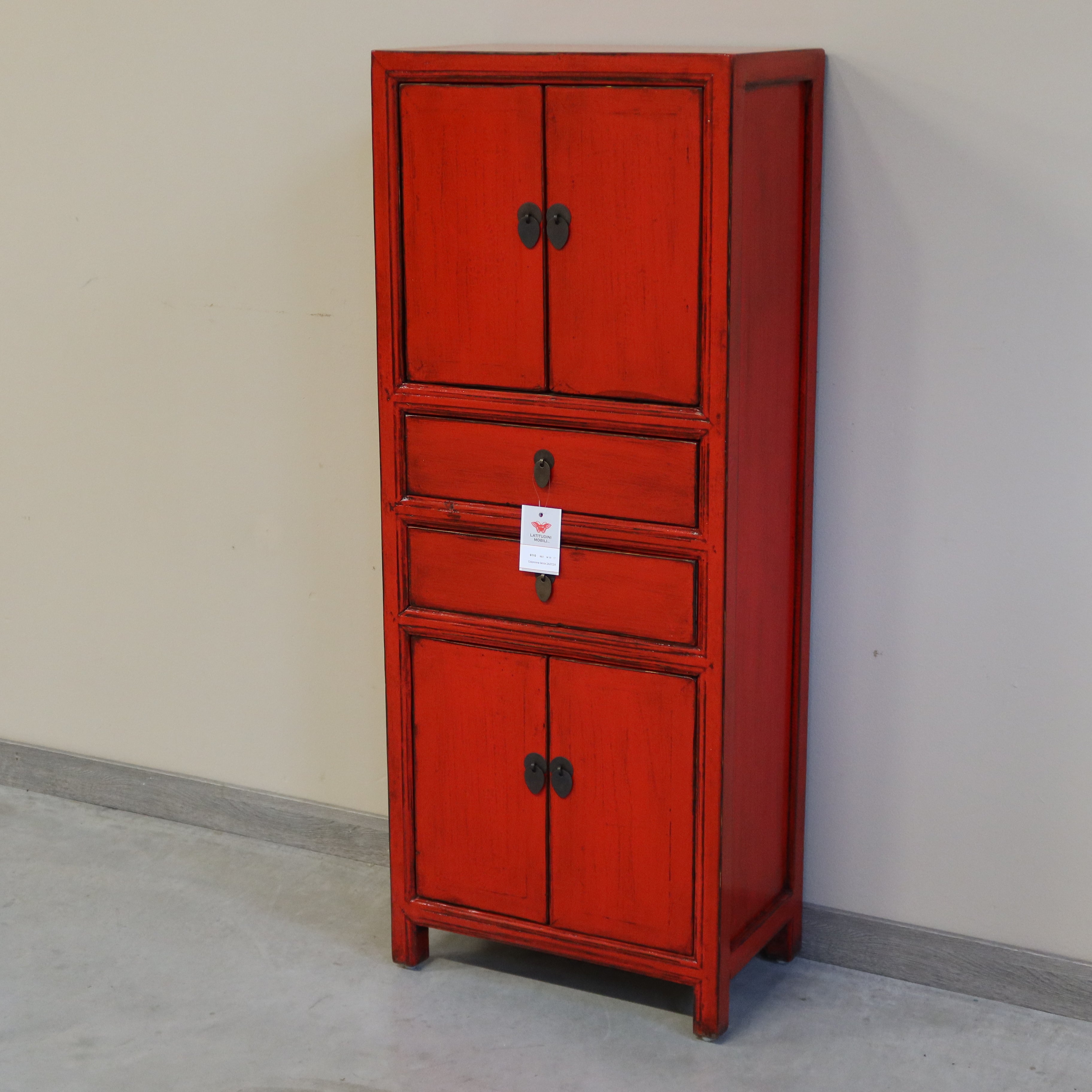 STRETTO ARMADIETTO LACCA ROSSA