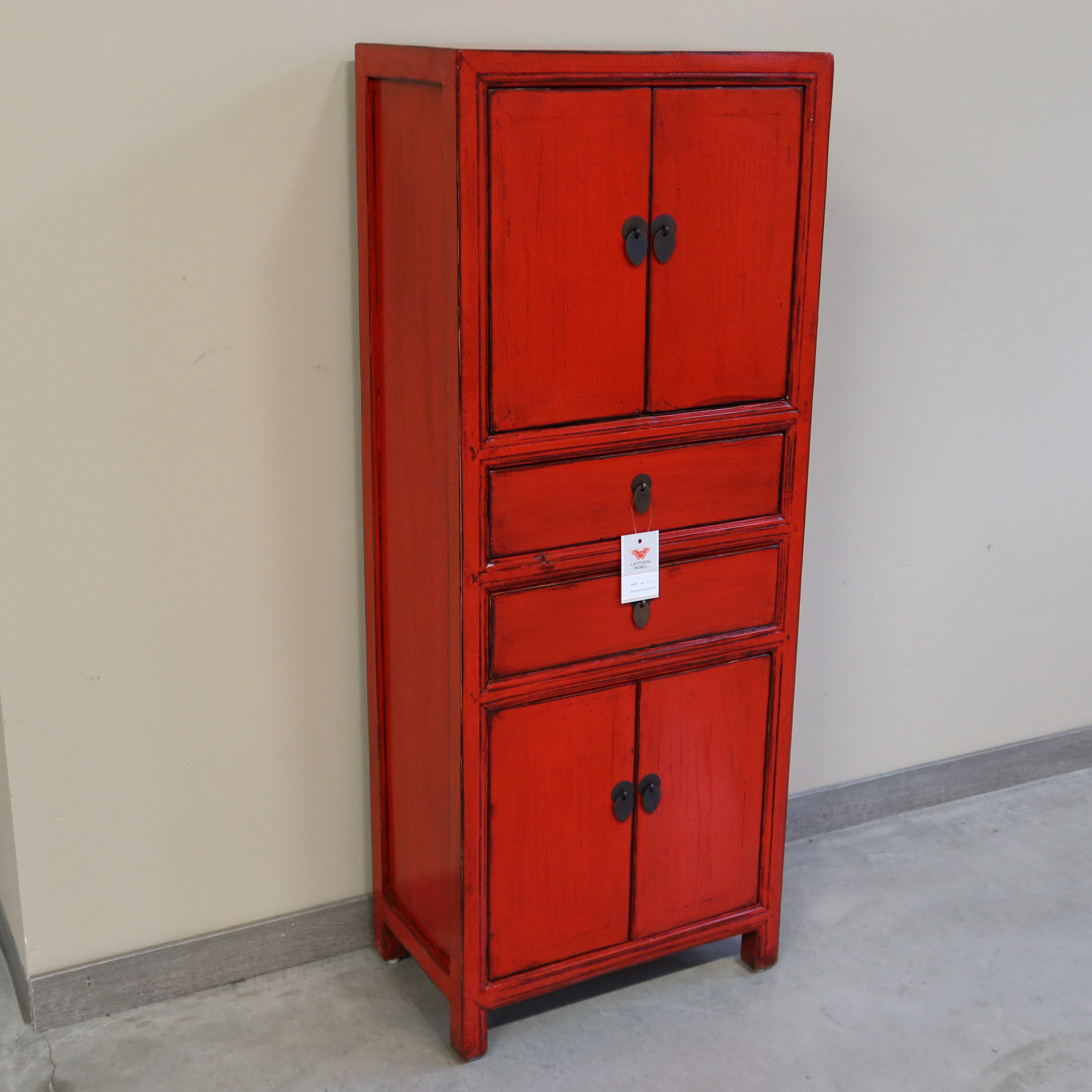 STRETTO ARMADIETTO LACCA ROSSA