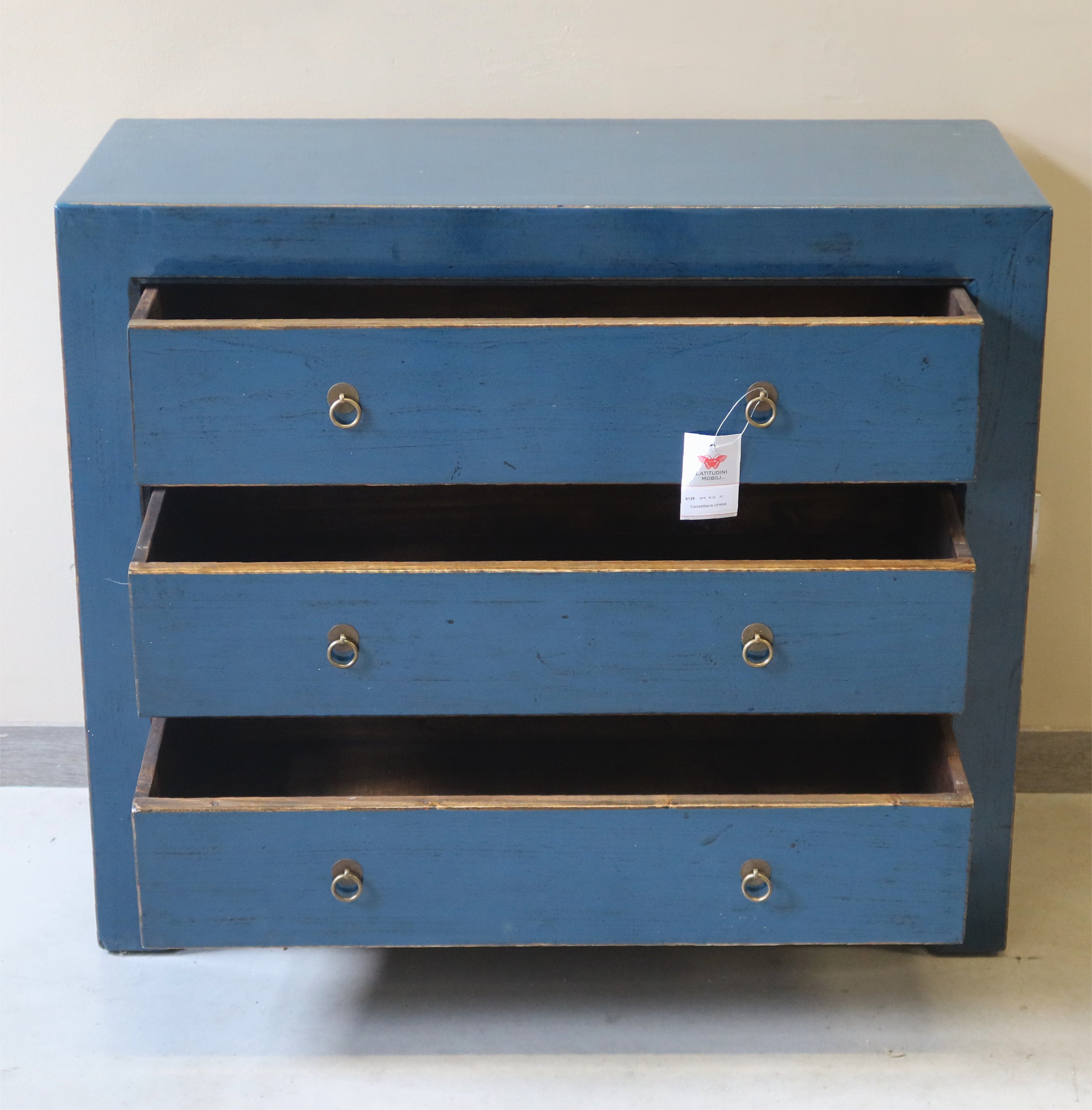 MOBILE CASSETTIERA LACCA BLU 3C