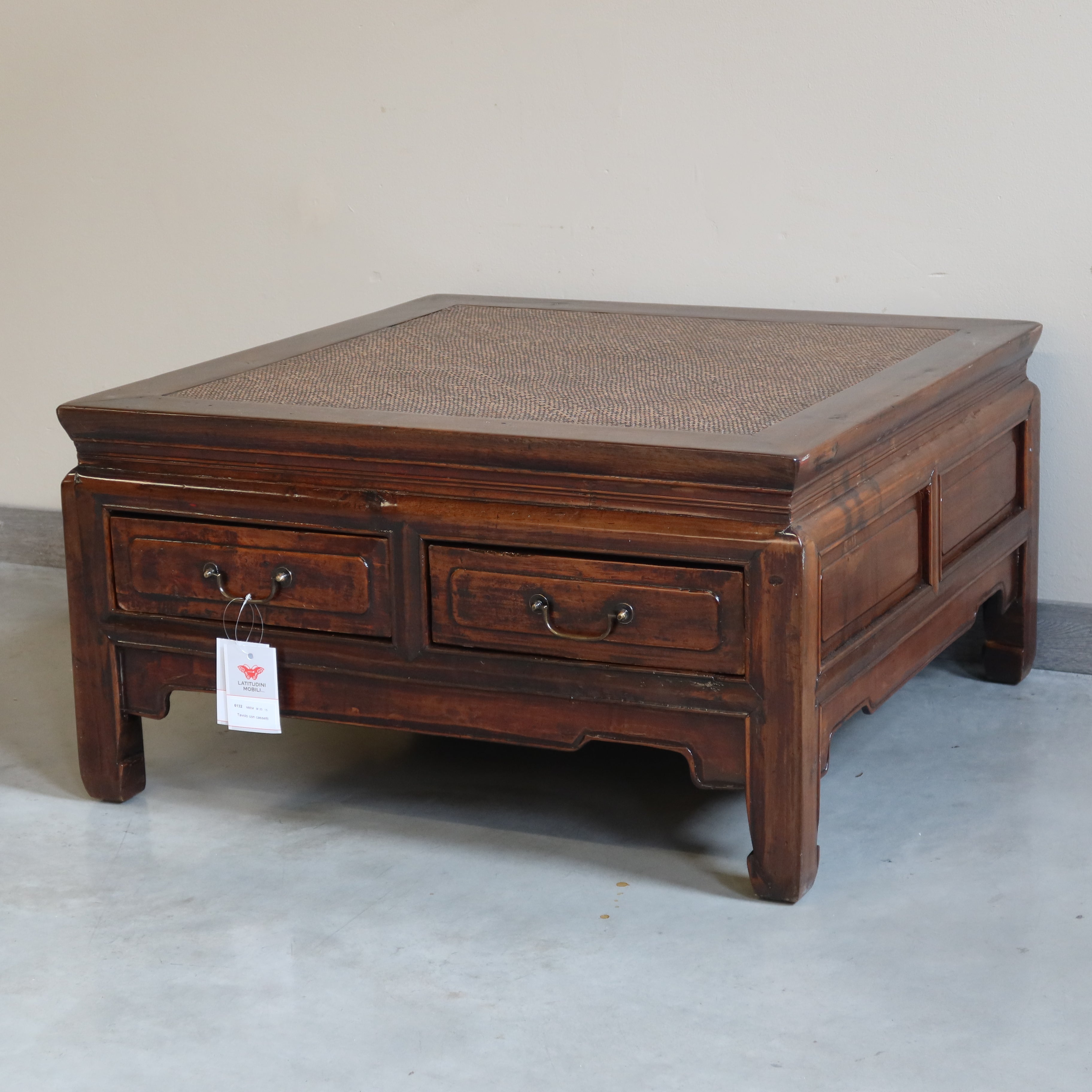 TAVOLO OLMO CINESE 4C PIANO RATTAN