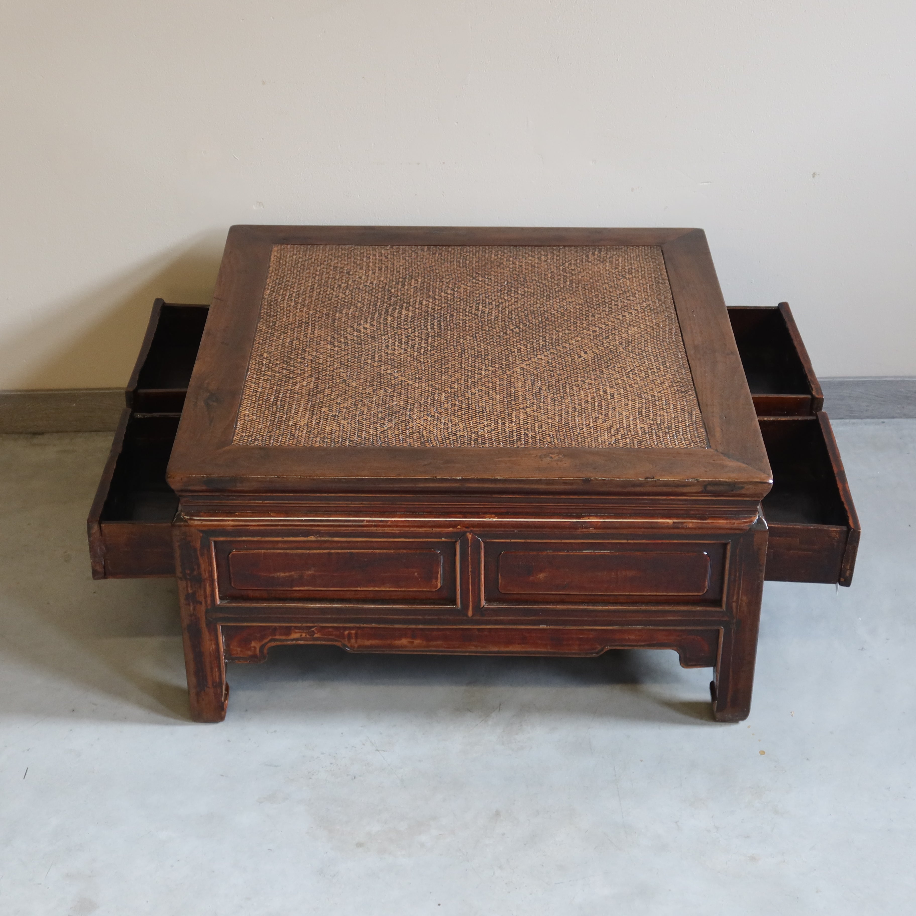TAVOLO OLMO CINESE 4C PIANO RATTAN