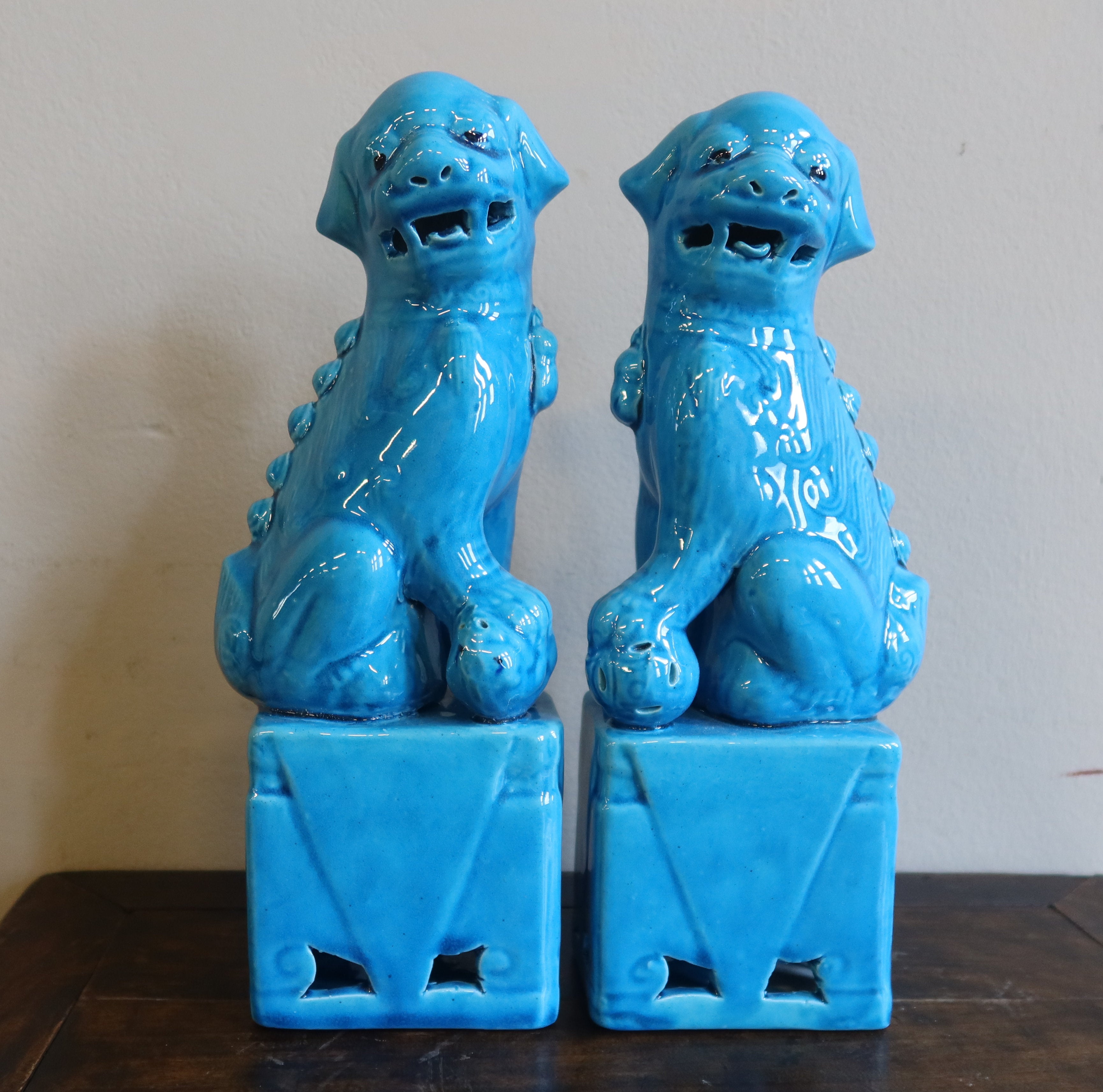 COPPIA LEONCANI IN CERAMICA