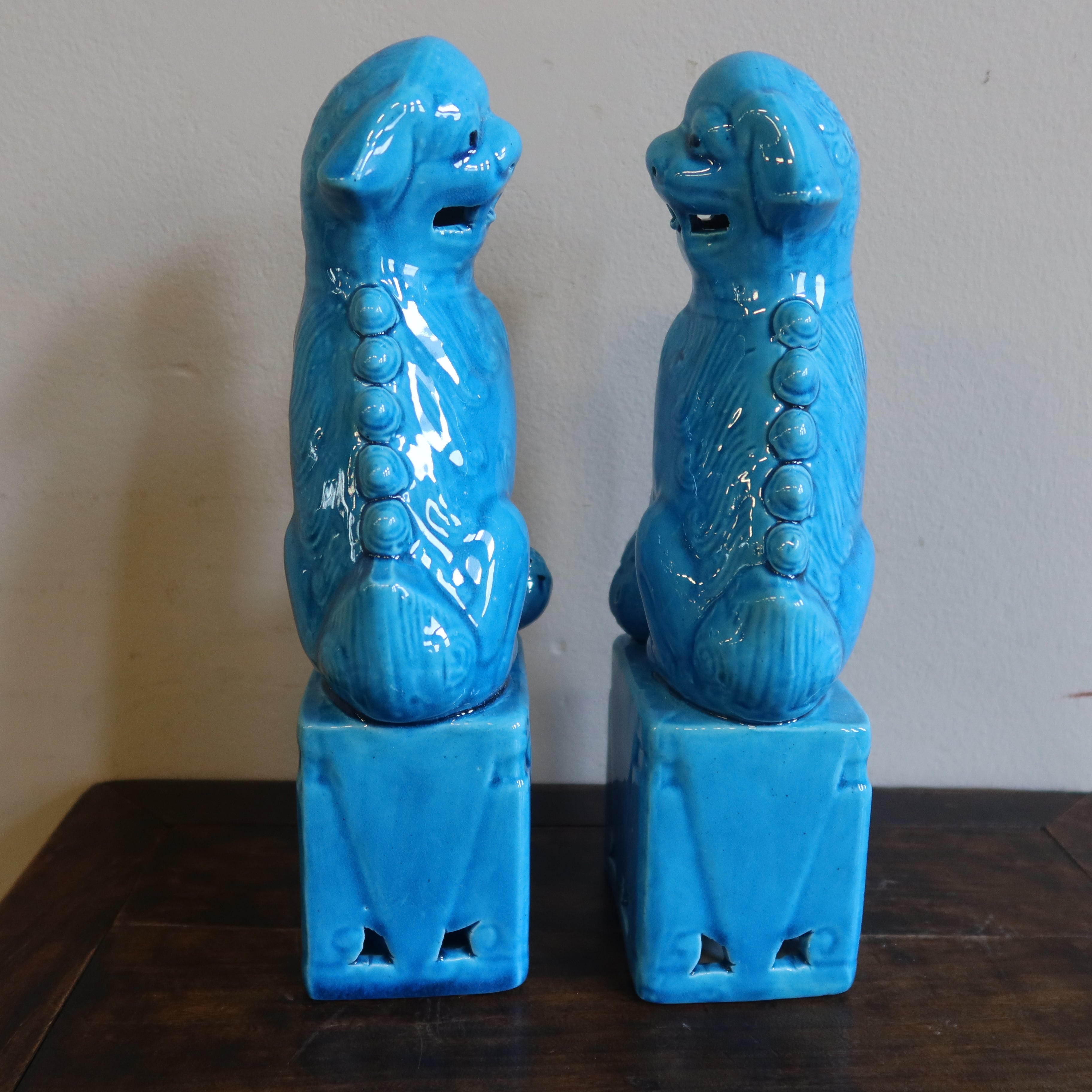 COPPIA LEONCANI IN CERAMICA