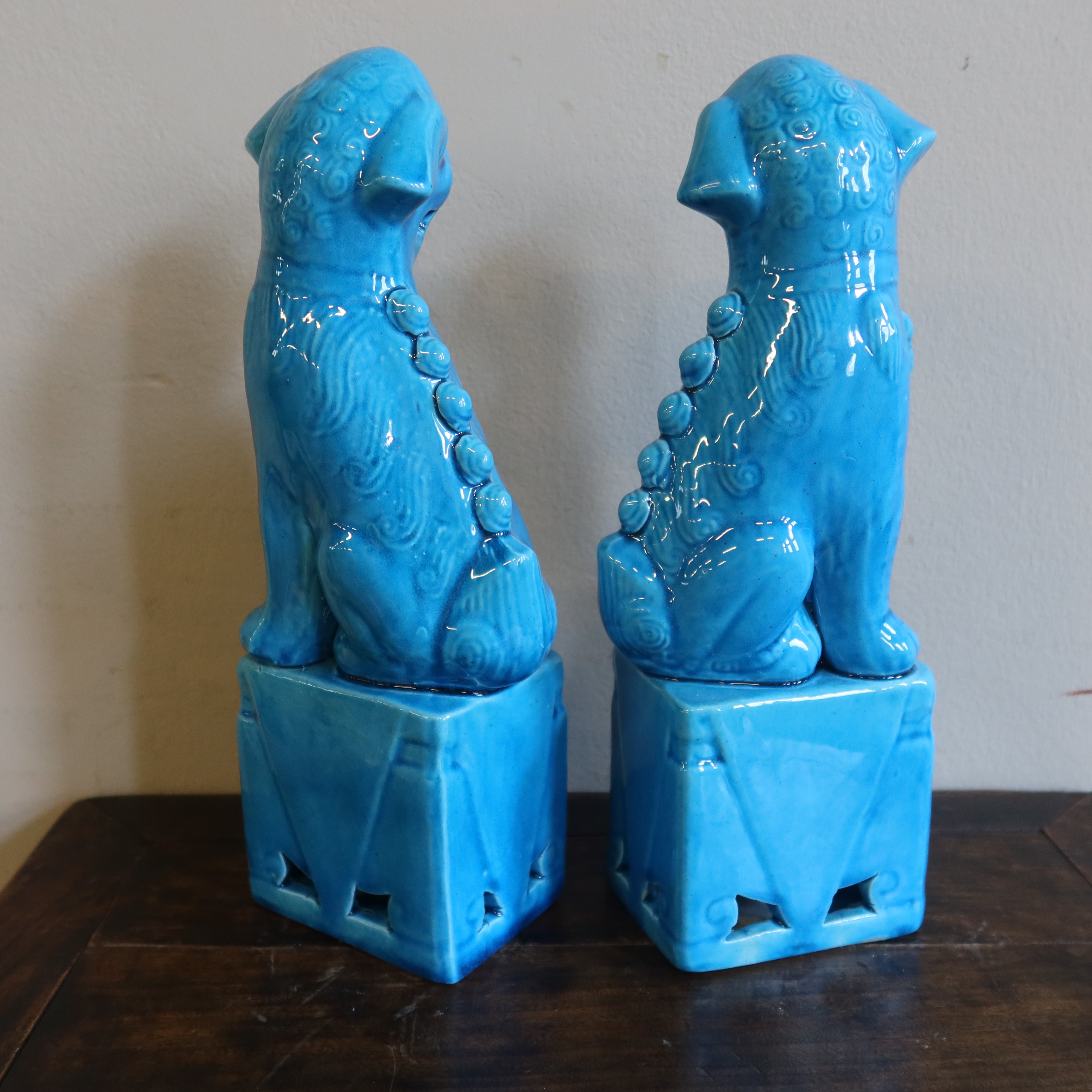 COPPIA LEONCANI IN CERAMICA