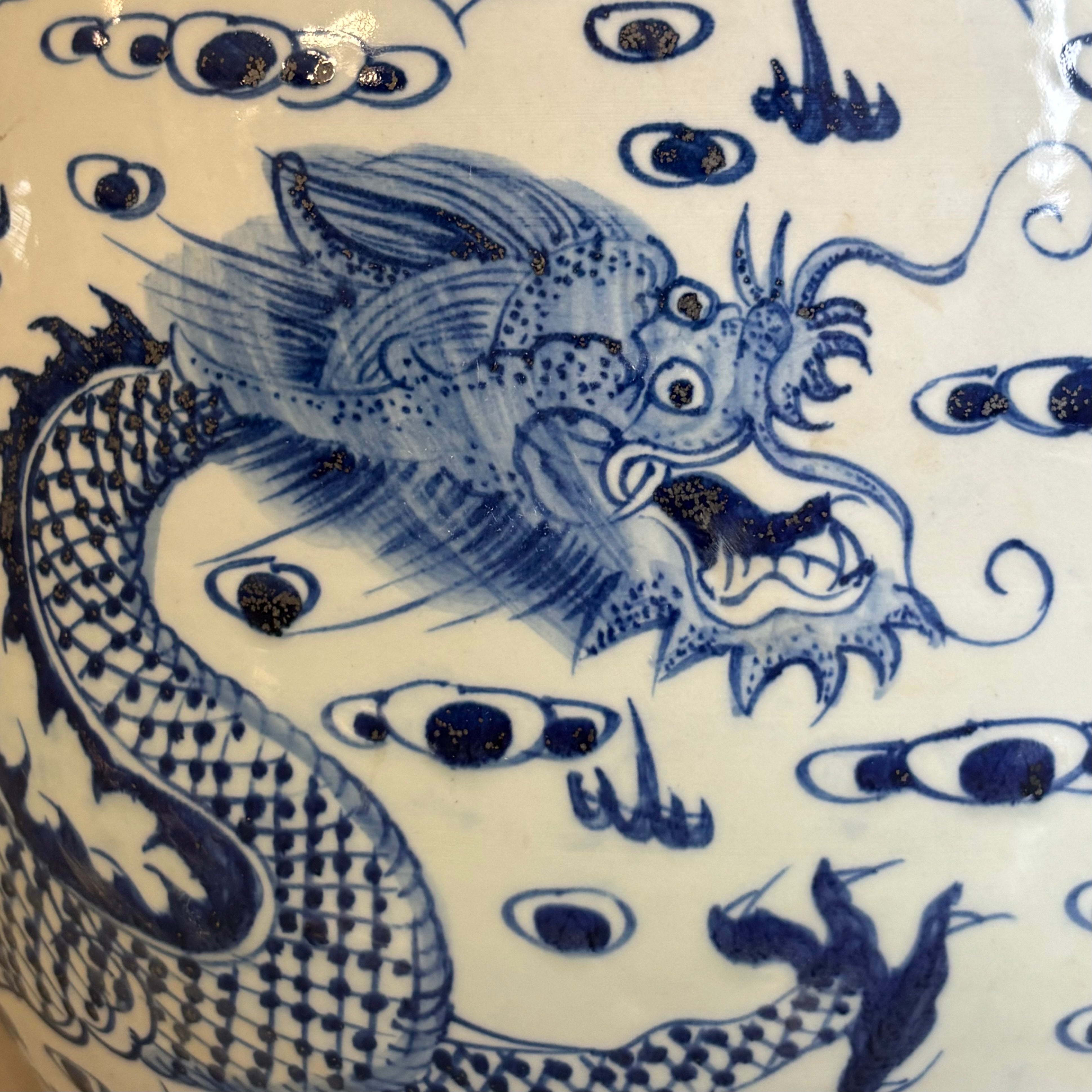 VASO CINESE CACHEPOT IN CERAMICA DECORATA