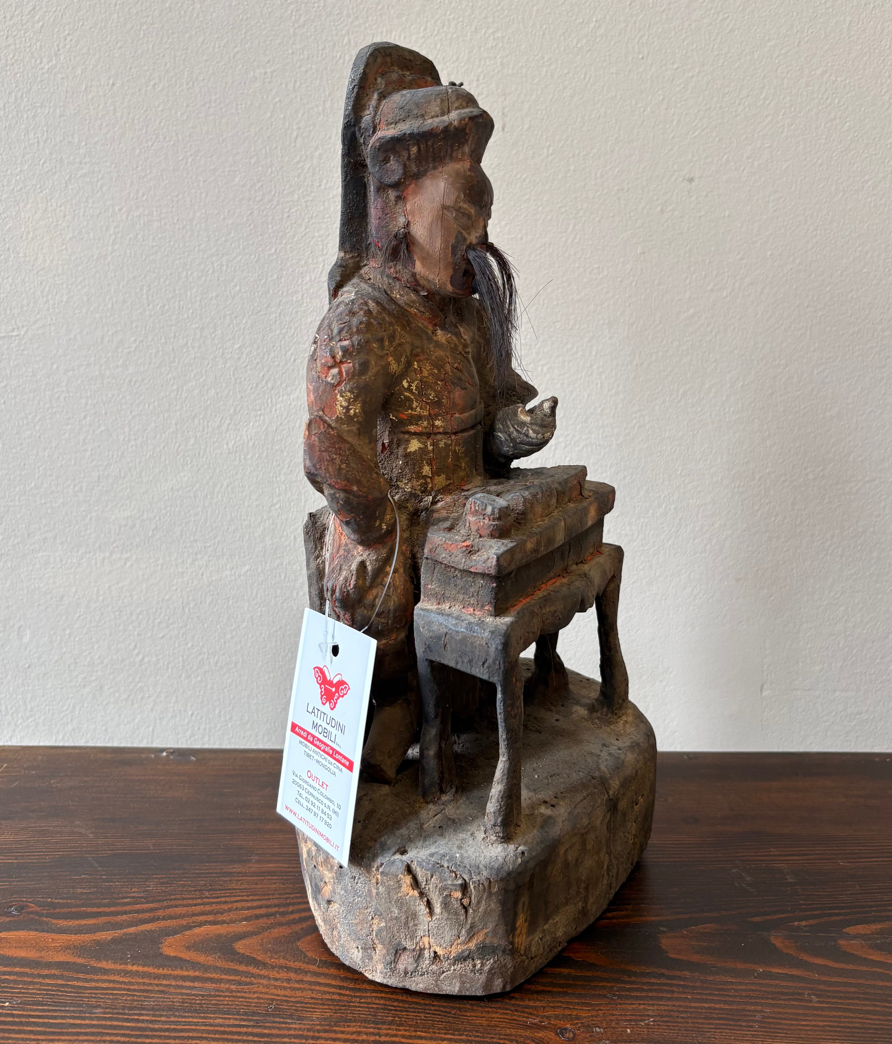 STATUA CONFUCIANA LIGNEA