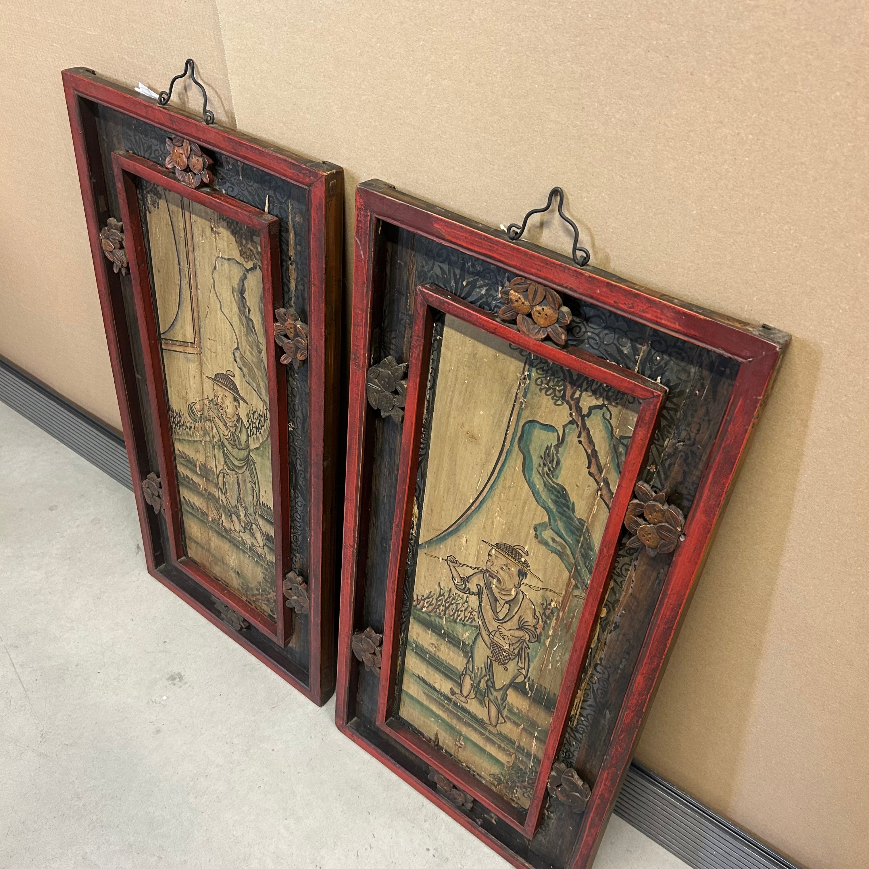 PANNELLO LIGNEO DIPINTO CON CORNICE A SBALZO