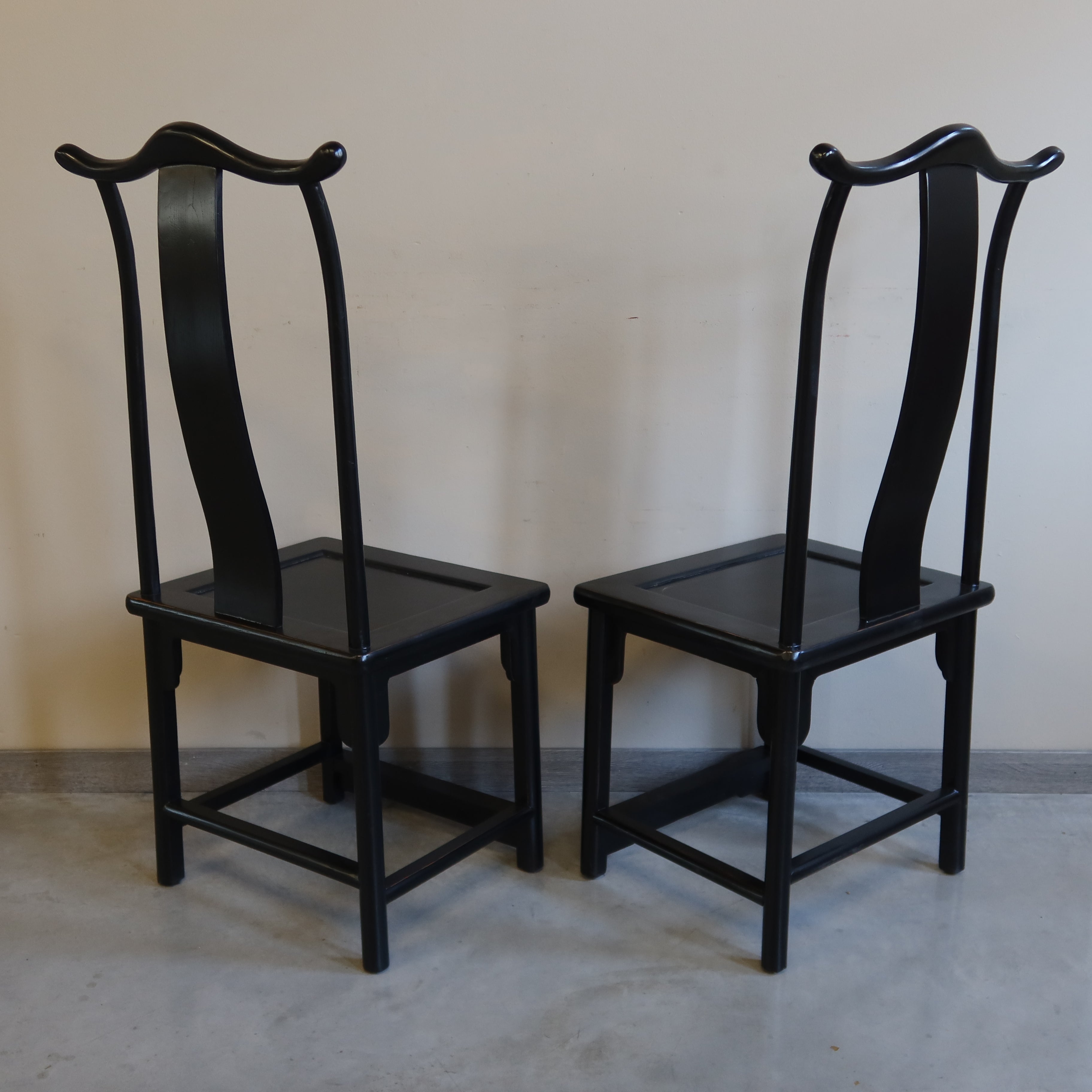 SEDIA CINESE LACCA NERA