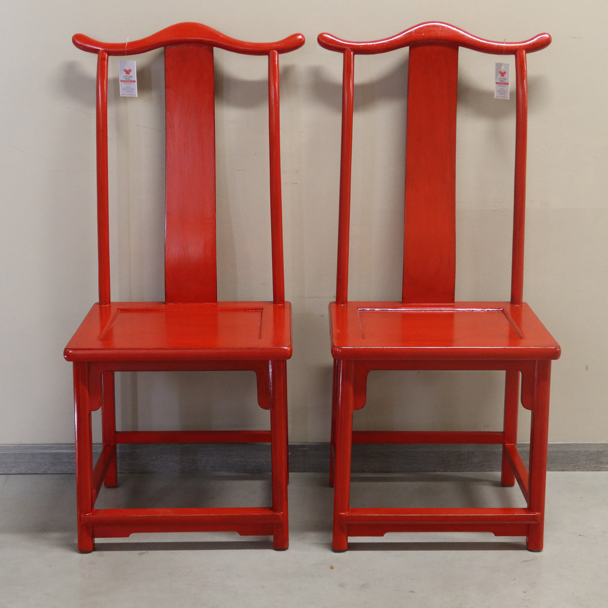 SEDIA CINESE TRADIZIONALE IN LACCA ROSSA